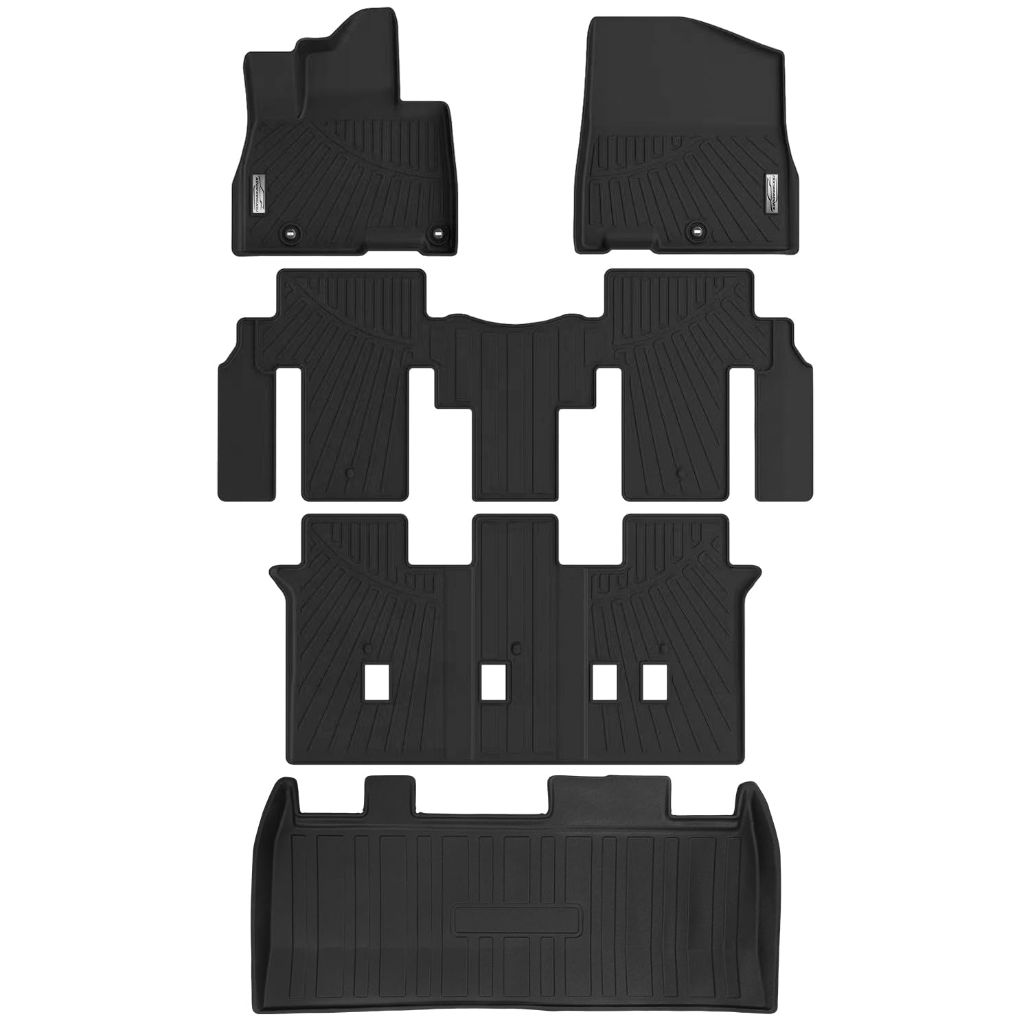 XINSHANGXIU Floor Mats & Cargo Liner for 2022 2023 2024 2025 Kia Carnival MPV 8 Passenger Models(Non-Hybrid),1st & 2nd & 3rd Row