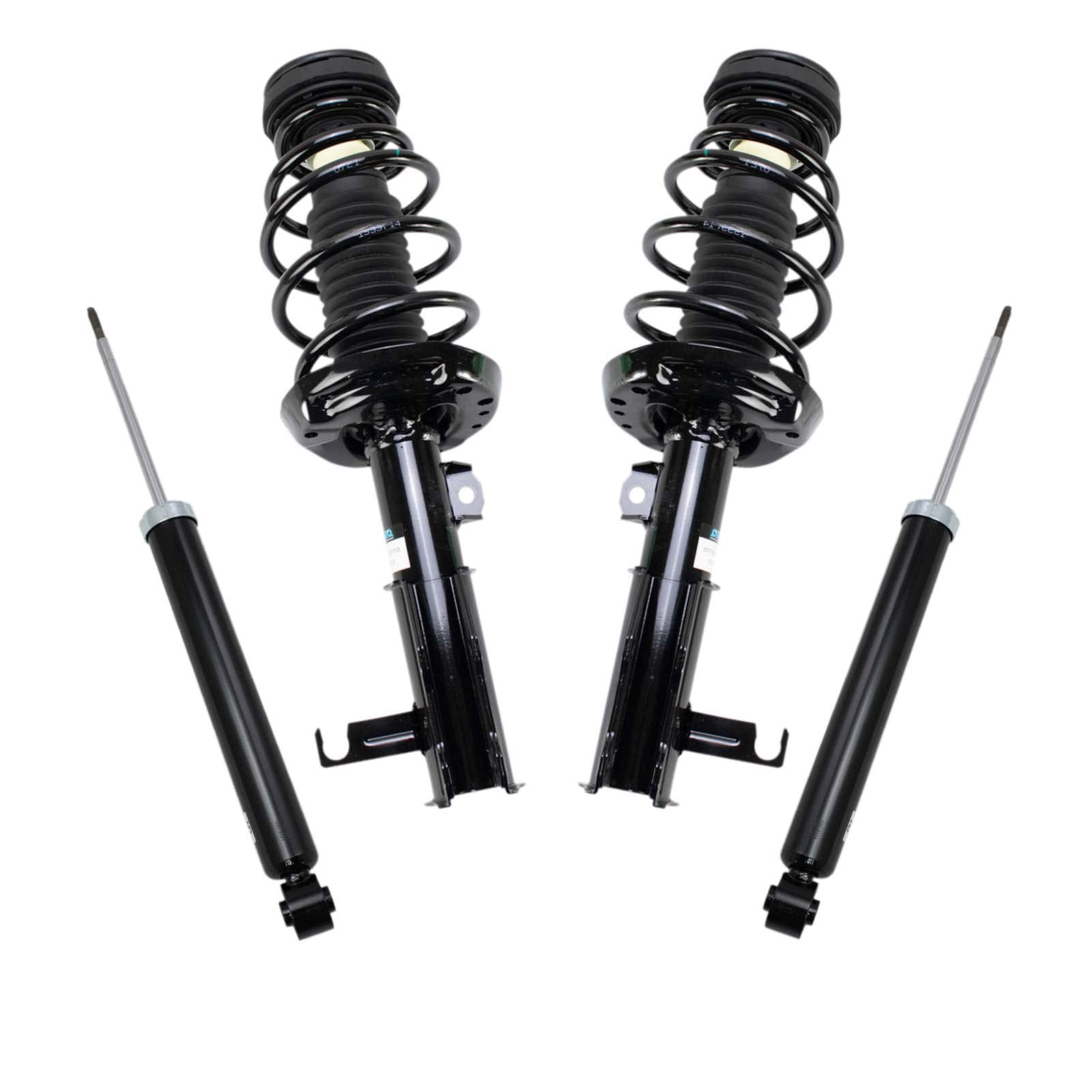 Trq Front And Rear Complete Strut Assembly & Shock Absorber Kit Complete Strut & Coil Spring Assembly Compatible With 2014-2019