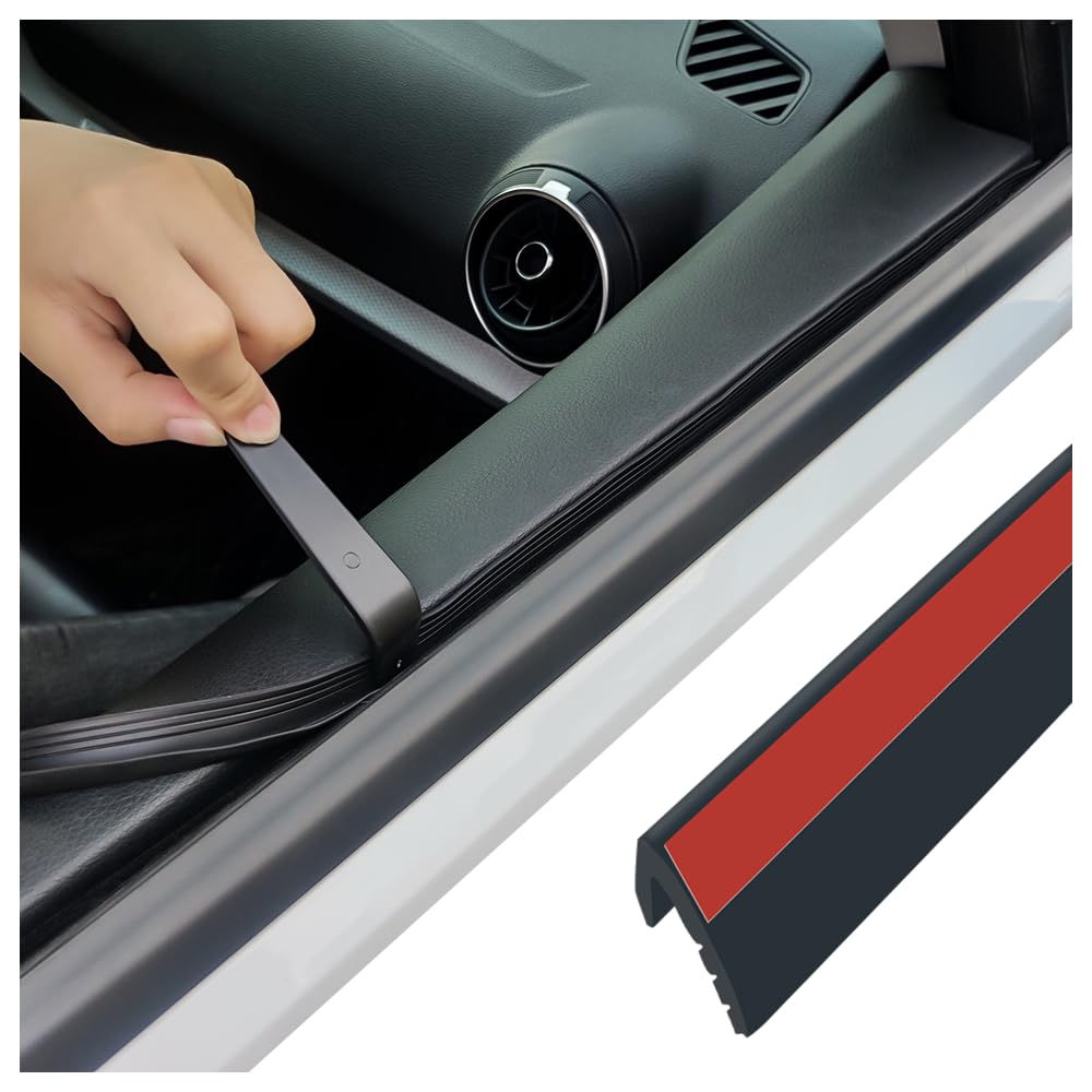 13Ft Car Door Rubber Seal Strip,Silent & Dustproof Rubber Car Window Seal Strip,Universal V-Shaped Self Adhesive Automotive Wind