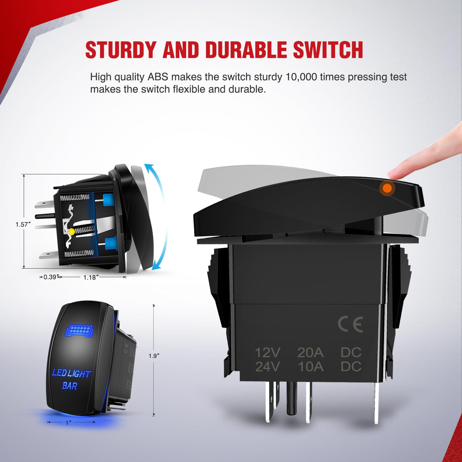 Nilight Wiring Harness Kit Nylon 14 Awg 2 Leads 12V 5Pin Rocker Switch Laser On Off Power Relay Blade Fuse For Led Light Bar Off