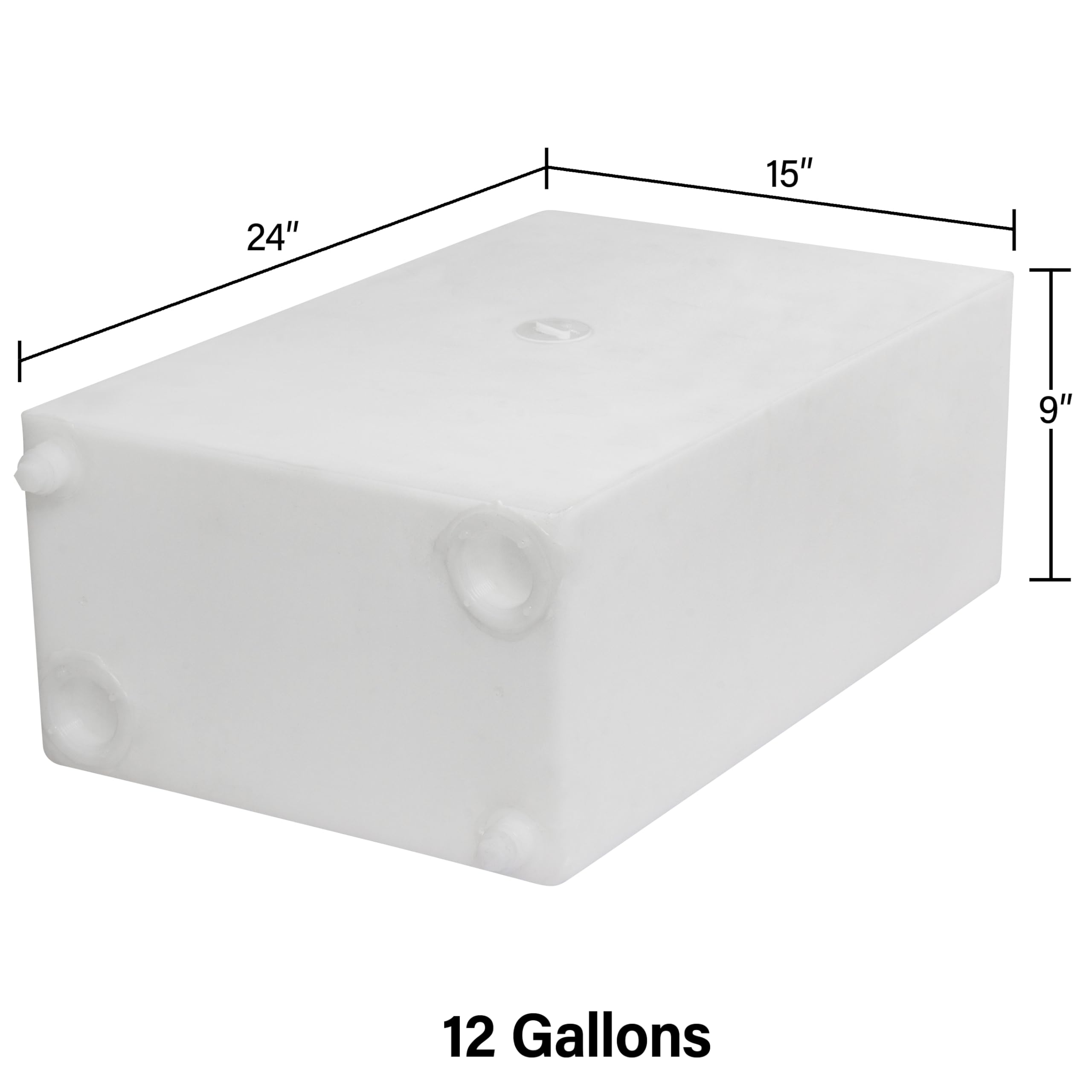 Ameri-Kart 12 Gallon RV Fresh Water Tank for Drinking and Potable Water, for Campers, Trailers, and RVs, WT-5544, 24-Inch x 15-I