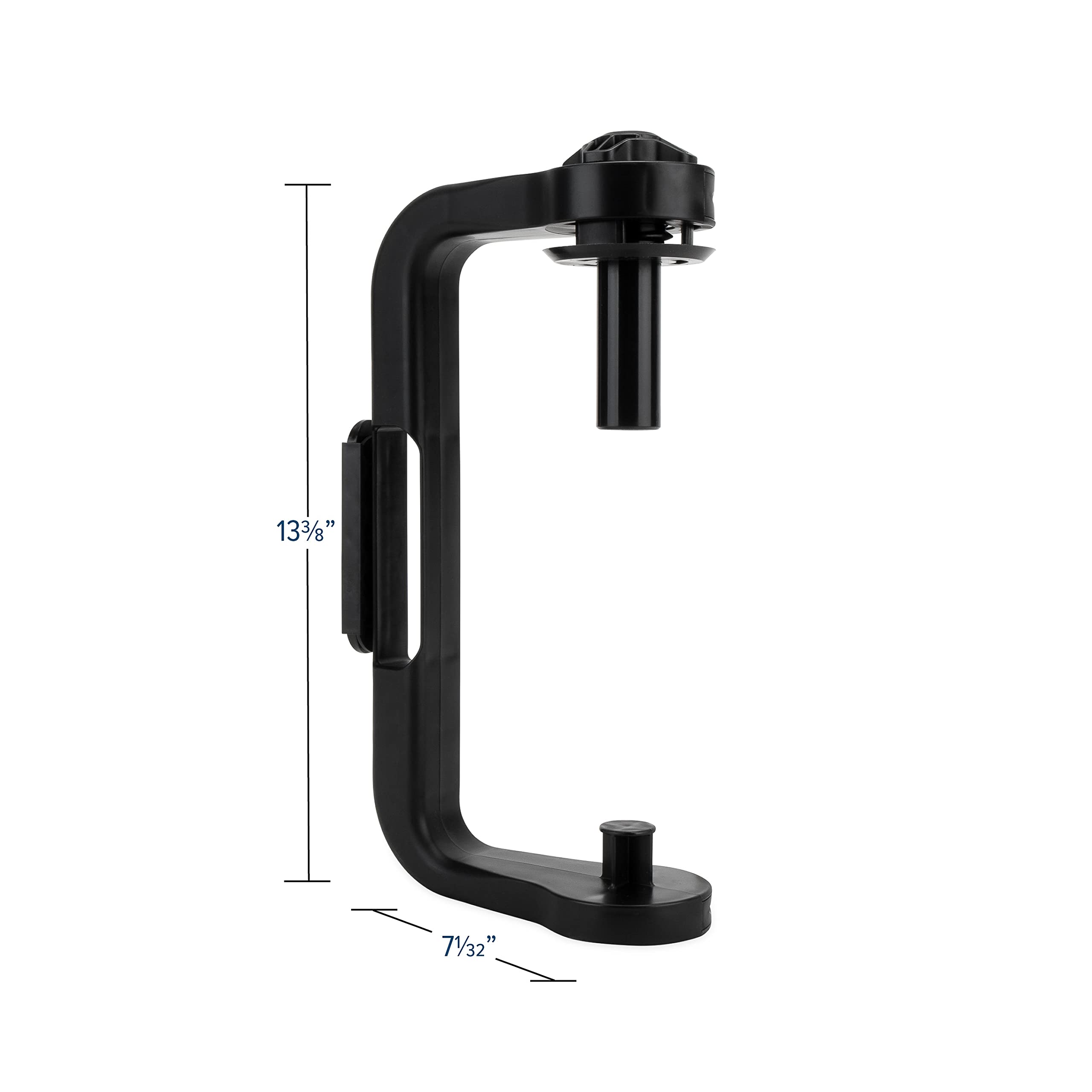 Camco Paper Towel Holder | Ideal For Compact Areas | Features Mountable Design And Adjustable Side Knob | Black (57115)