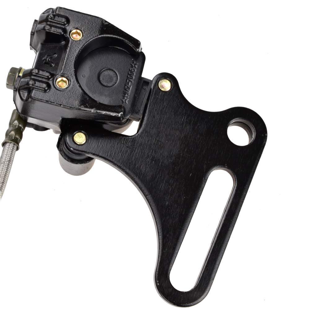 Hiaors Rear Brake Assembly Master Hydraulic Cylinder Caliper With Replaced Disc Brake Pad Coolster 15Mm Wheel Axle For Ssr 125Cc 110Cc Dirt Bike Pit Bike Klx Bbr Crf Ttr Sdg 107 50Cc 70Cc Part