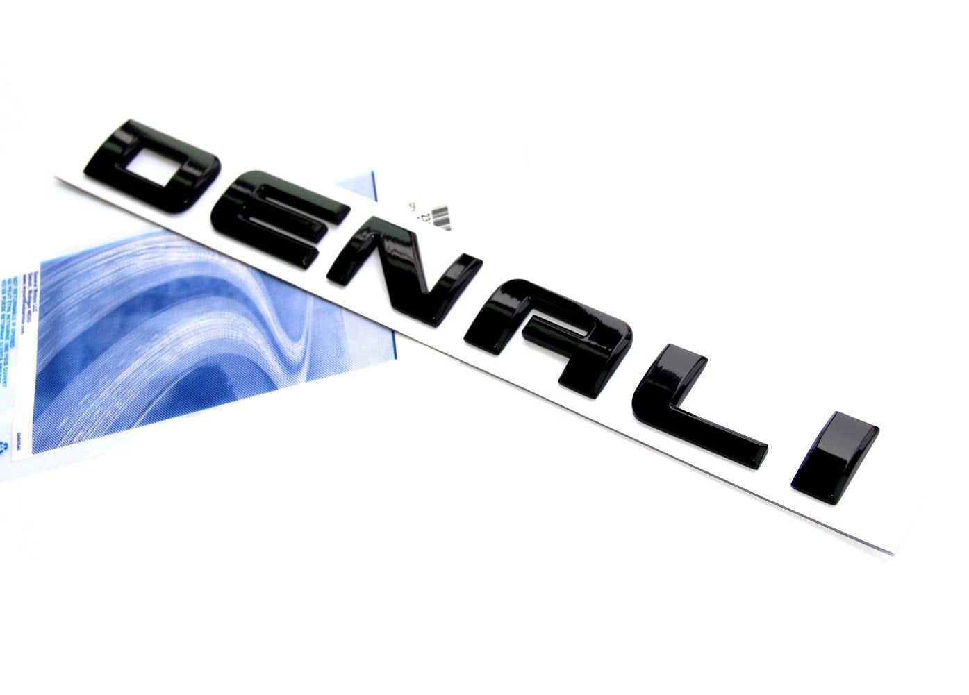 Yoaoo 1X Oem Denali Red Line Emblem Badge Nameplate Compatible With 2007-2019 Denali Yukon Sierra Terrain (Black)