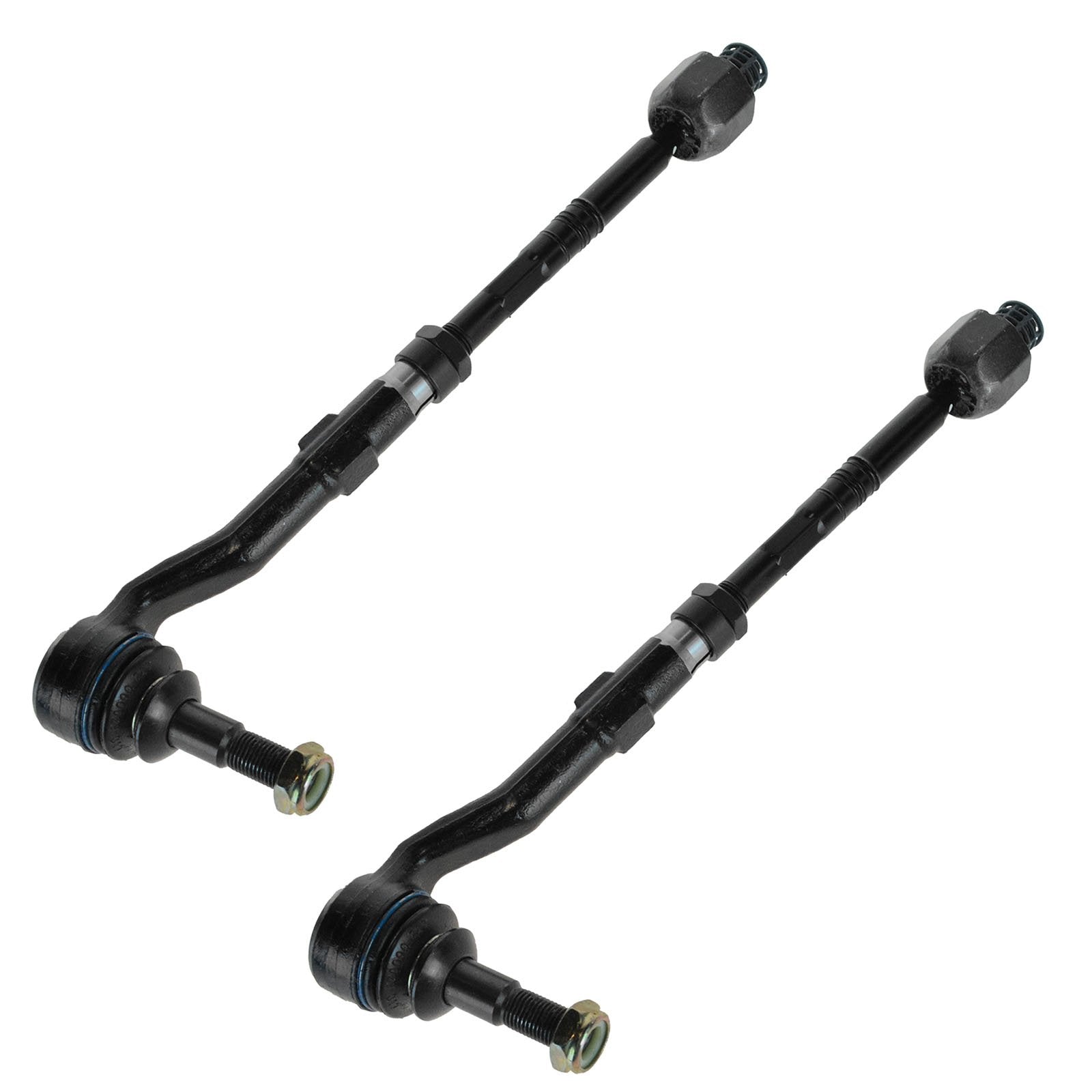 TRQ Front Tie Rod Set Compatible with 2004-2007 BMW 525i 2008-2010 528i 530i 535i 2004-2005 545i 2006-2010 550i 645Ci 650i M5 M6