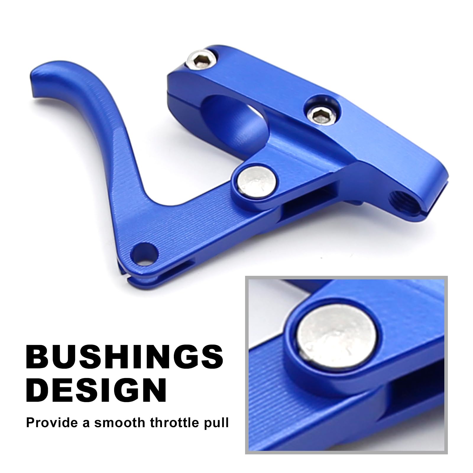 Aynaxcol CNC Finger Throttle Clutch Lever 7/8'' Handlebar Motorcycle Replacement for Wave Runner (Blue)