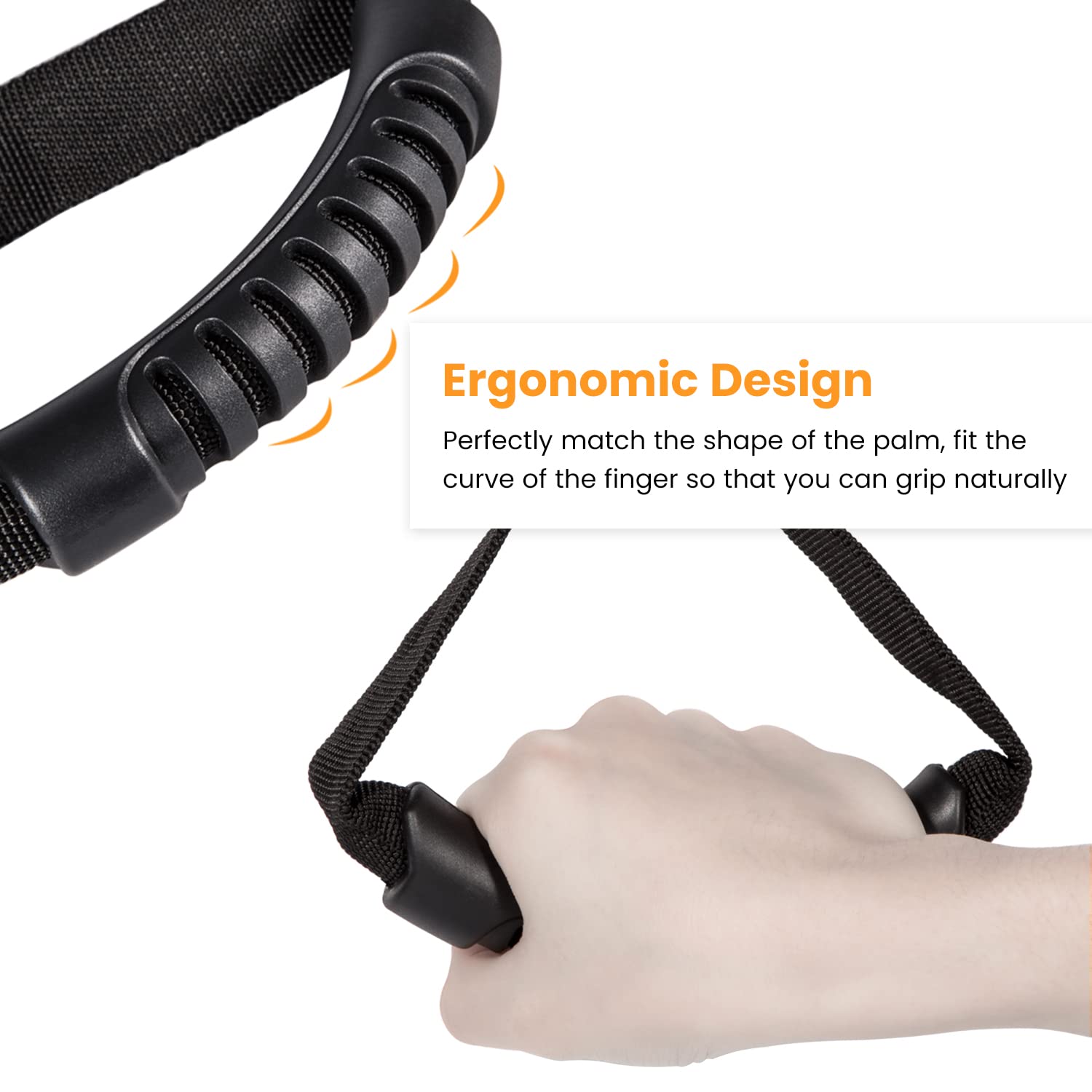 E-Cowlboy Auto Cane Grab Handle Adjustable Standing Aid Safety Handle Portable Vehicle Support Grab Bar Nylon Grip Handle Mobility Assist Device (Black)