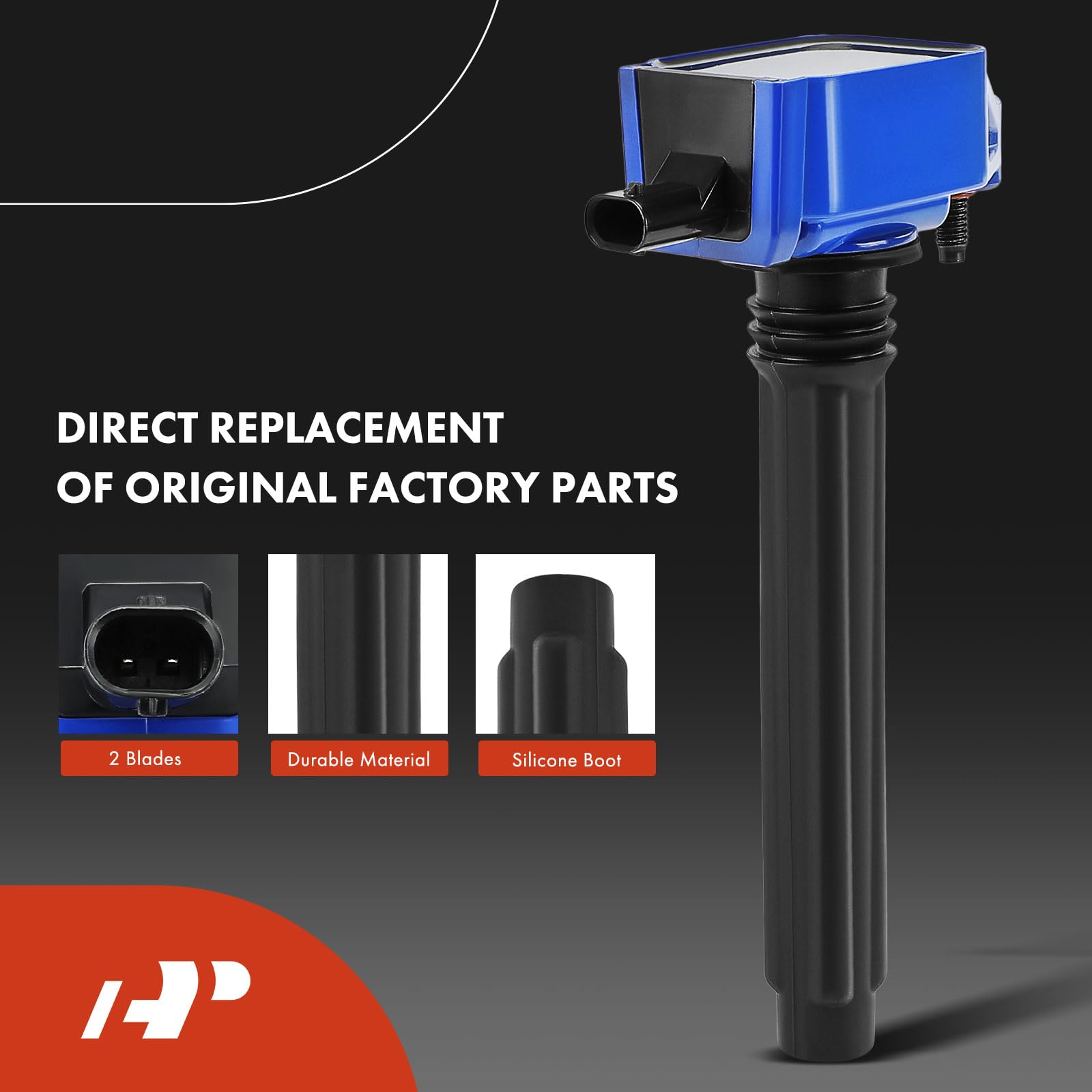 A-Premium (Blue) Set Of 12 Ignition Coil Pack And Iridium Spark Plugs Compatible With Ram 1500 & Jeep Grand Cherokee, Wrangler &