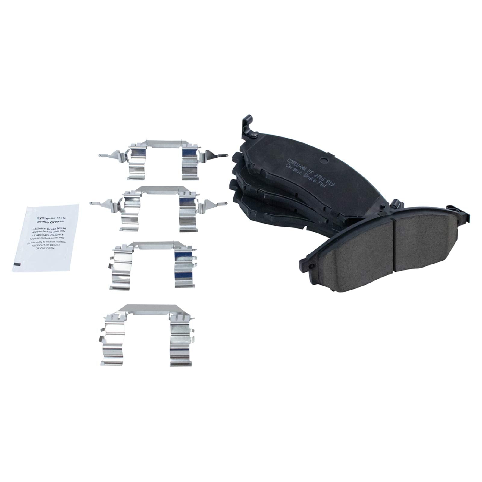 Trq Front Brake Pad & Rotor Kit Brake Pads Brake Rotor Ceramic Compatible With 2003-2004 Infiniti M45 2002-2006 Q45