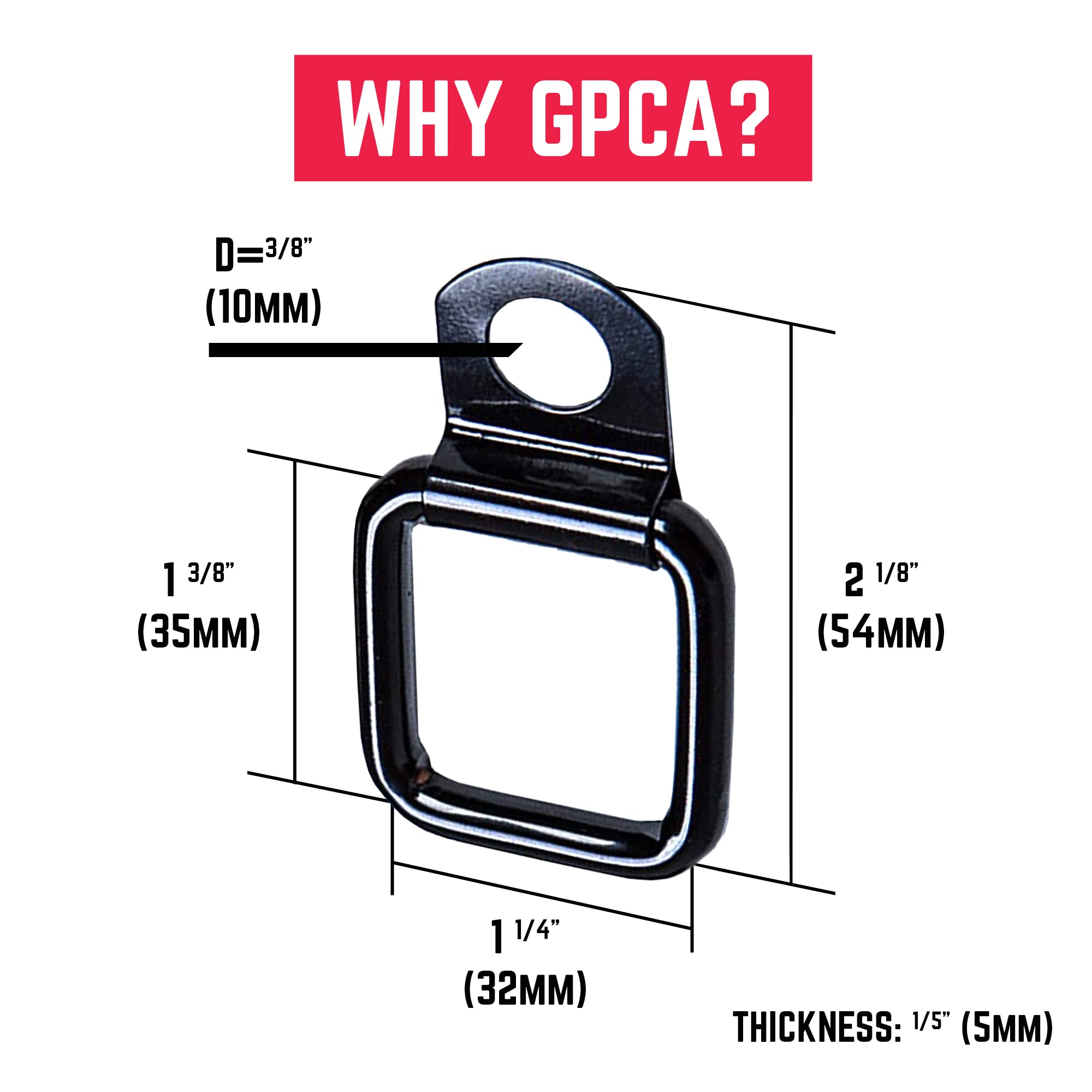 Tie Down D Ring Set, Easy-to-Install Truck Tie Downs, Compatible with Cargo Cover Mounts, Heavy-Duty Jeep Wrangler Accessories f