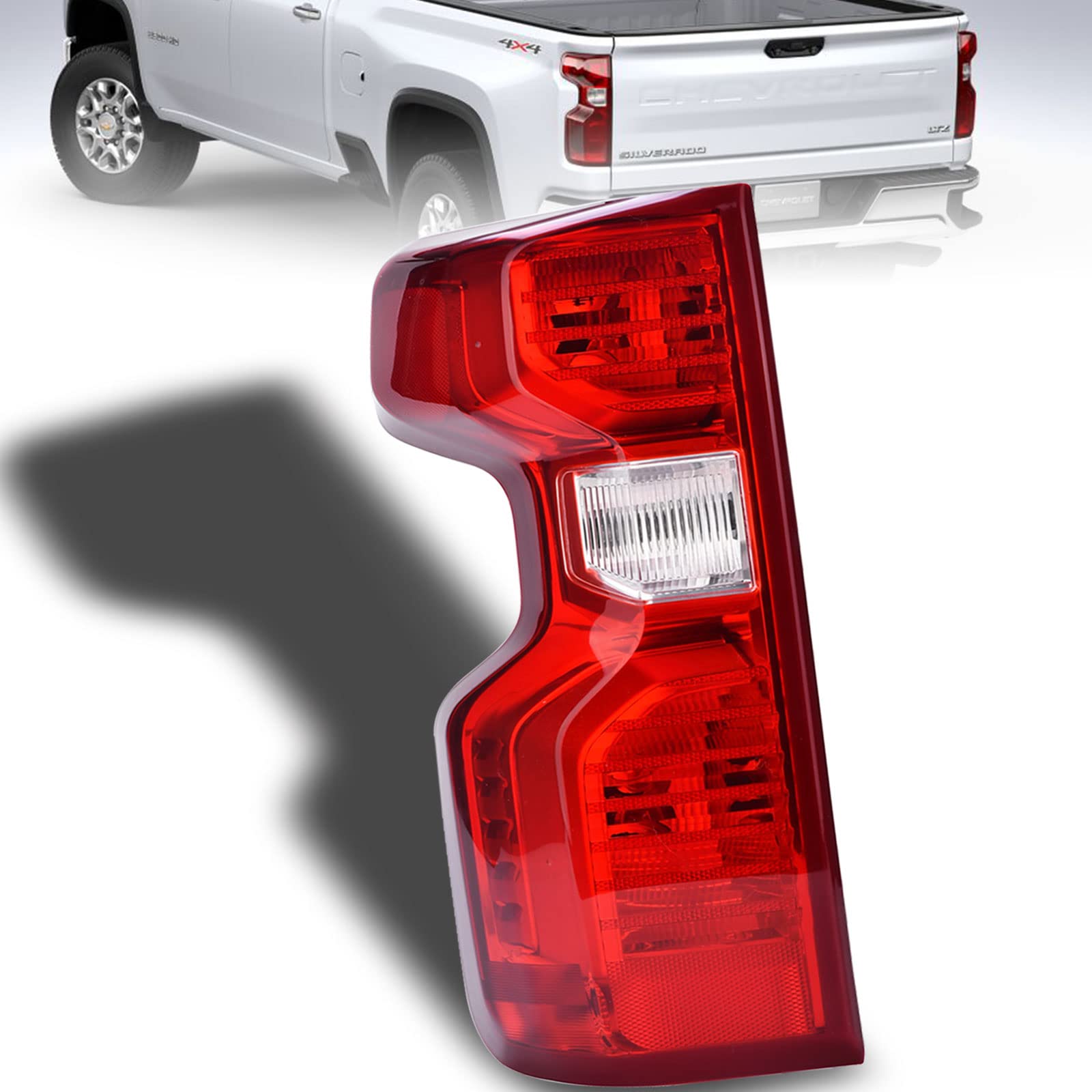 Nakuuly Tail Light Rear Lamp Compatible With 2019 2020 2021 2022 2023 Chevy Silverado 1500 2500Hd 3500Hd Halogen Type Non-Led Mo