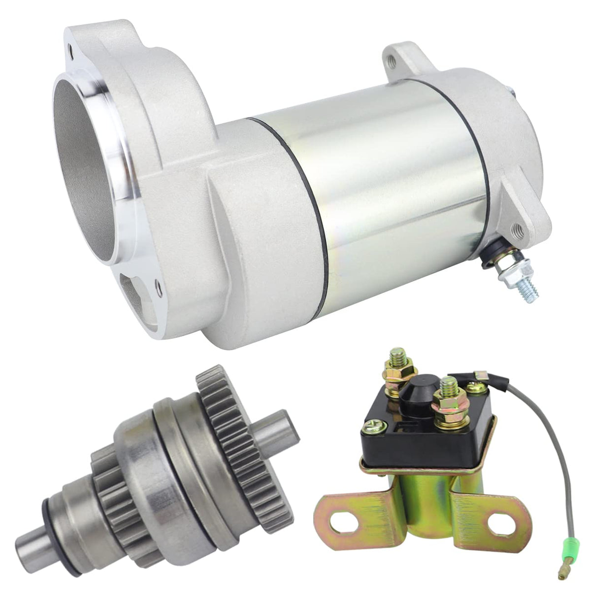 Soarider Starter & Bendix & Relay For Polaris 1985-2003 Xplorer Trail Blazer Trail Boss Scrambler Big Boss Sportsman Sport Xpress 400 350 300 250, 3085393 3084403 3083760 3083646 Sm13298 Sm-8 18331
