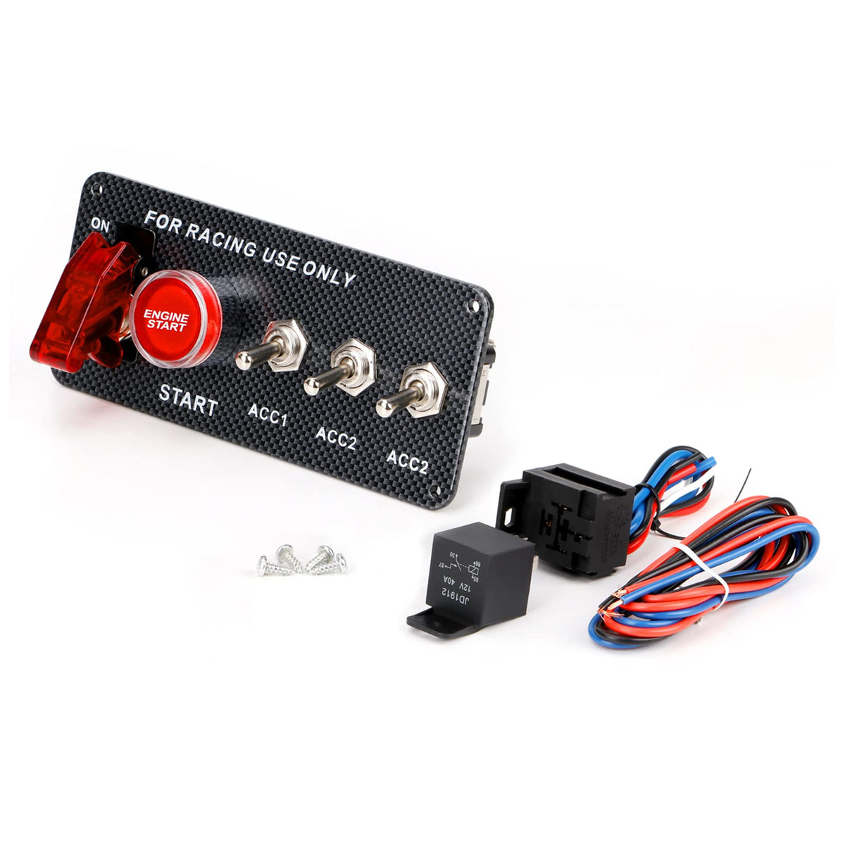 Ignition Switch Panel (12V) 5 in 1 Car Racing Switch Panels with LED T ...