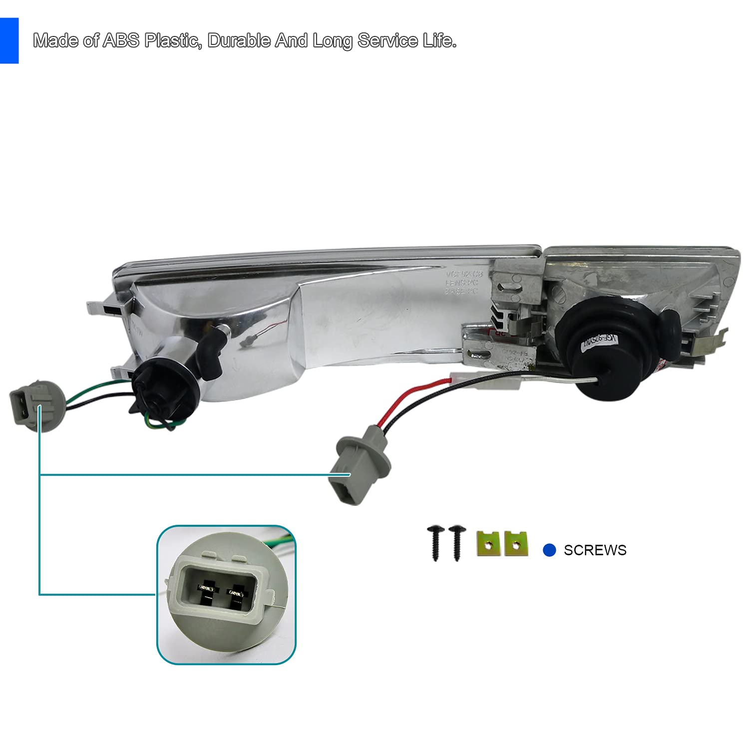 Spec-D Tuning Clear Lens Fog Lights + H3 Bulbs Included Compatible With 1993-1998 Volkswagen Golf Jetta L+R Pair Assembly