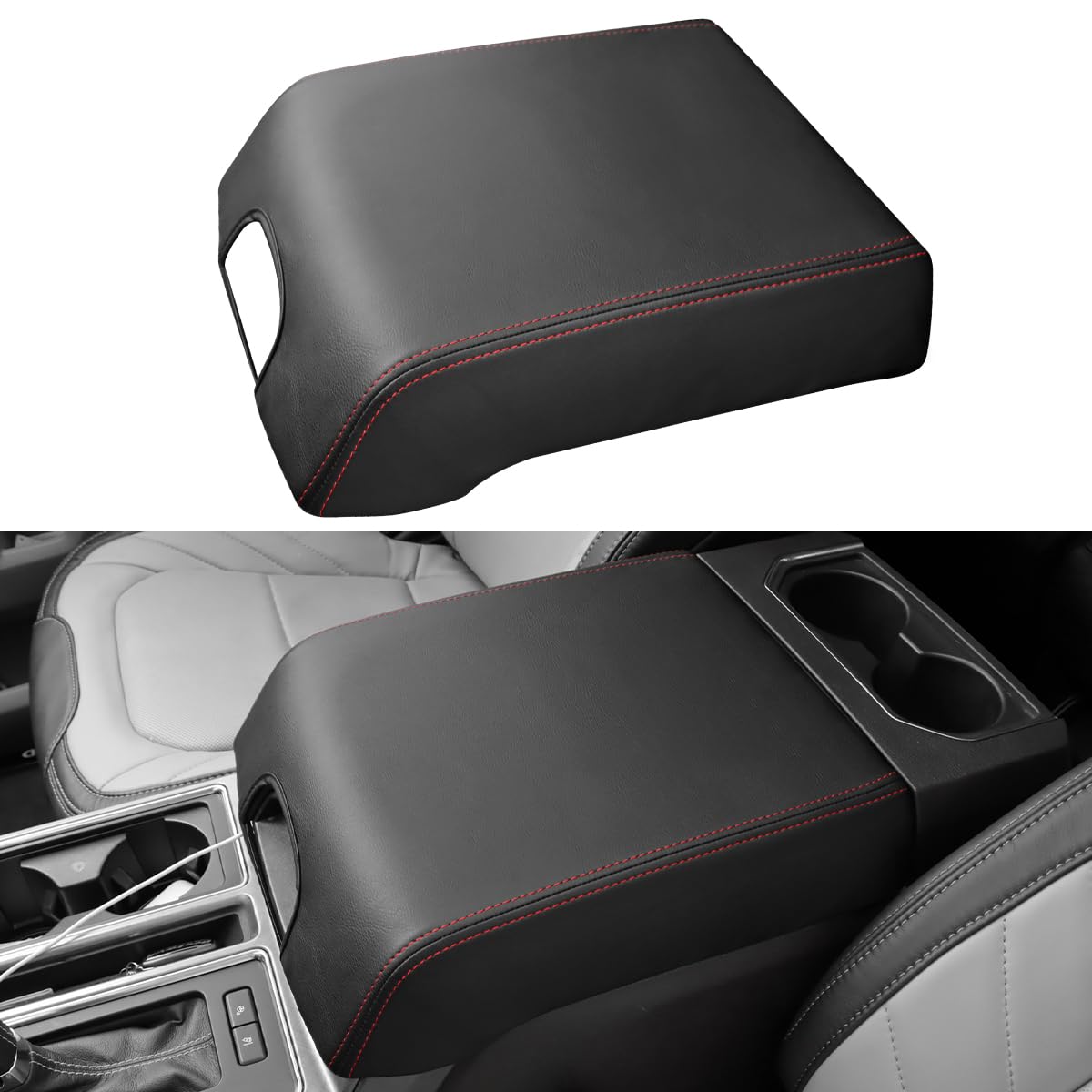 Intget Center Console Cover For Ford F150 Accessories 2015-2020 2016 2017 2018 2019 Car Middle Lid Seat Armrest Cover Protector