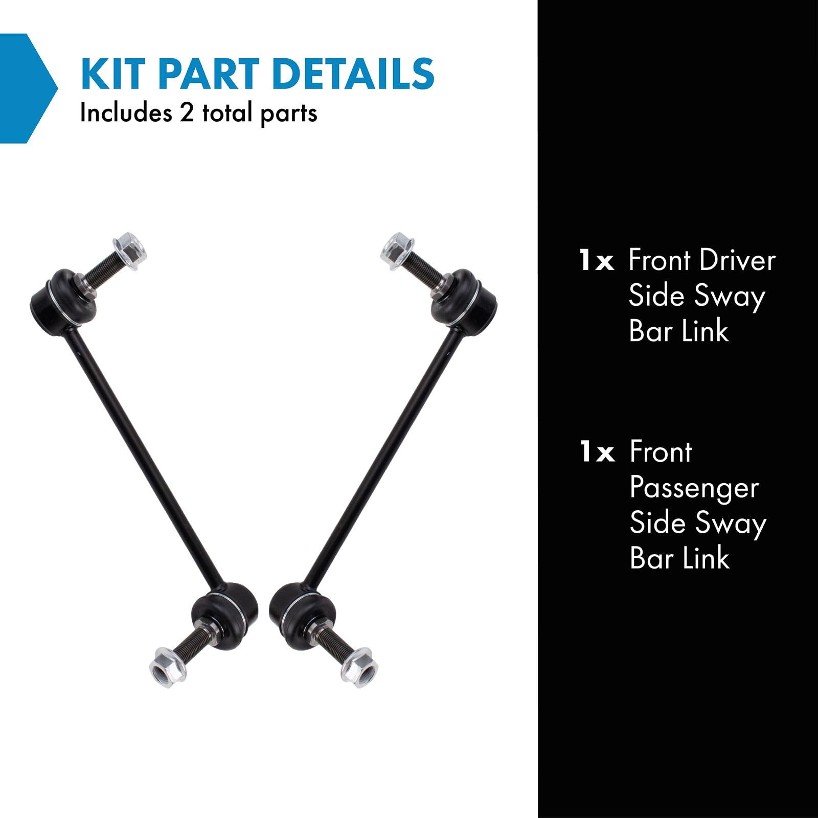 Trq Front Sway Bar Stabilizer Link Set Compatible With 2013-2019 Cadillac Ats 2020-2022 Ct4 Ct5 2014-2019 Cts