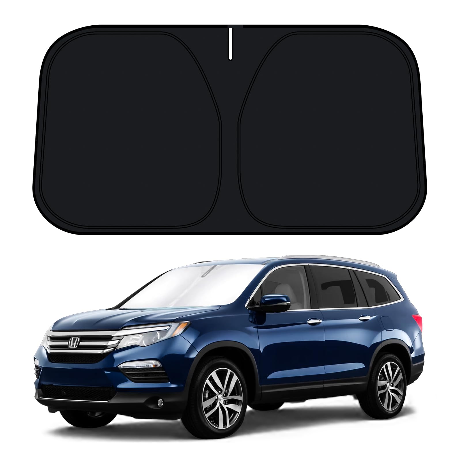 D-Lumina Windshield Sun Shade For 2016-2025 Honda Pilot Accessories, Front Window Sunshade Sun Visor Protector Block Uv Rays Hea