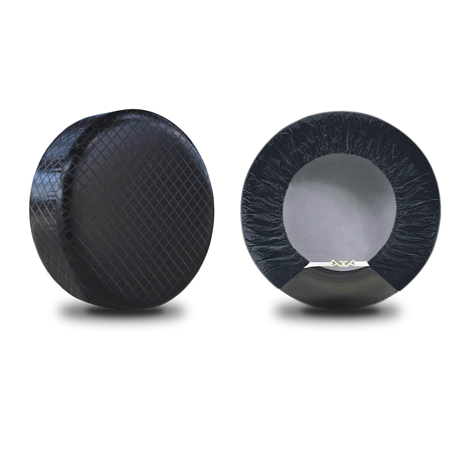 Amfor Set Of 4 Tire Covers,Waterproof Aluminum Film Tire Sun Protectors,Weatherproof Tire Protectors (Black-2Pcs, 36 ''-39 '')