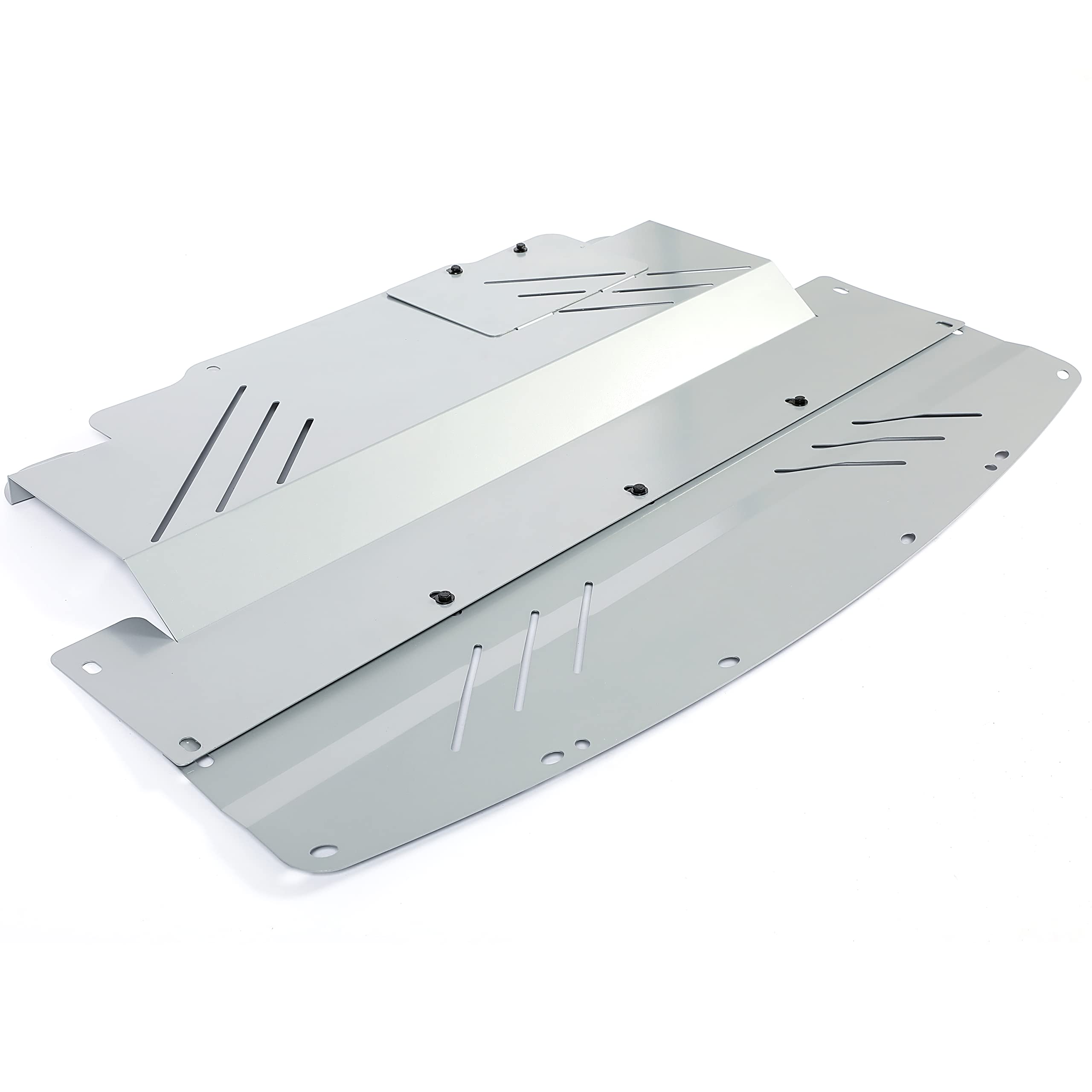 Kojem Engine Splash Shield Guard Compatible With 2007-2019 Infiniti G35 G37 Q40 Q60 (Rwd Only) & Nissan 370Z Silvery Aluminum Under Tray Cover Skid Plate