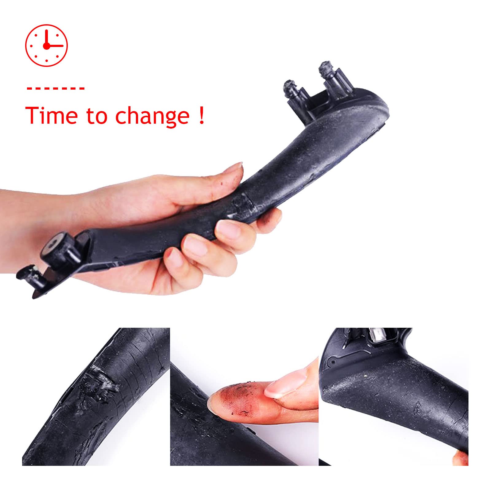 Shsbscar E90 Left Side Door Pull Replacement, Fit For Bmw E90 E91 320 323 325 328 330 335 3 Series, Door Handle Replacement Kit,Outer Cover+Left Rear Passenger Side Door Clasp Handle