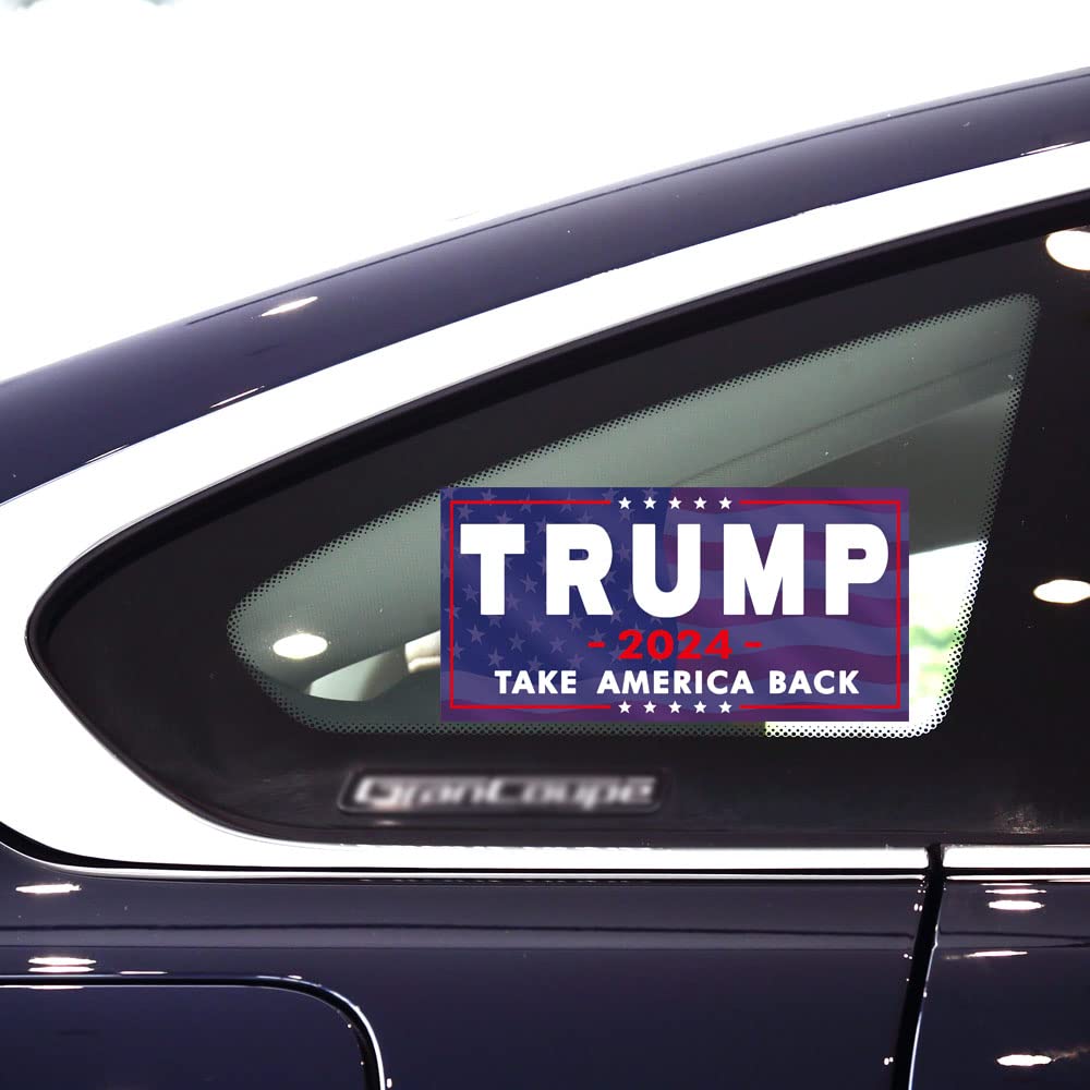 Sbb 3 Pack Trump 2024 Sticker, 8 Inches X4 Inches Big Trump Letters Car Decal, President Donald Trump Take America Back 2024 Bum