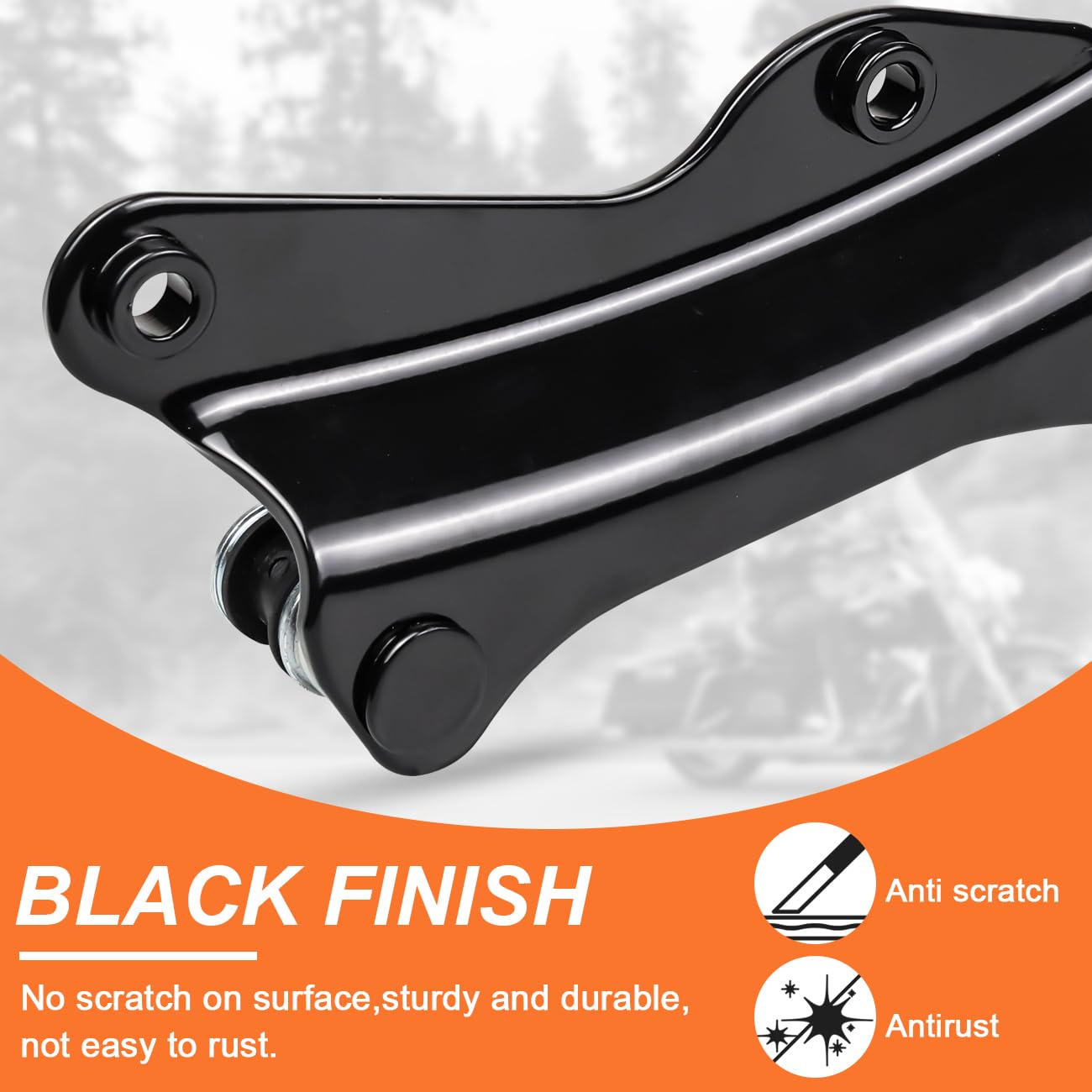 AUFER Black 4 Point Docking Hardware Kit Compatible with for Touring Street Glide Electra Glide Road Glide Road King 2014-2023