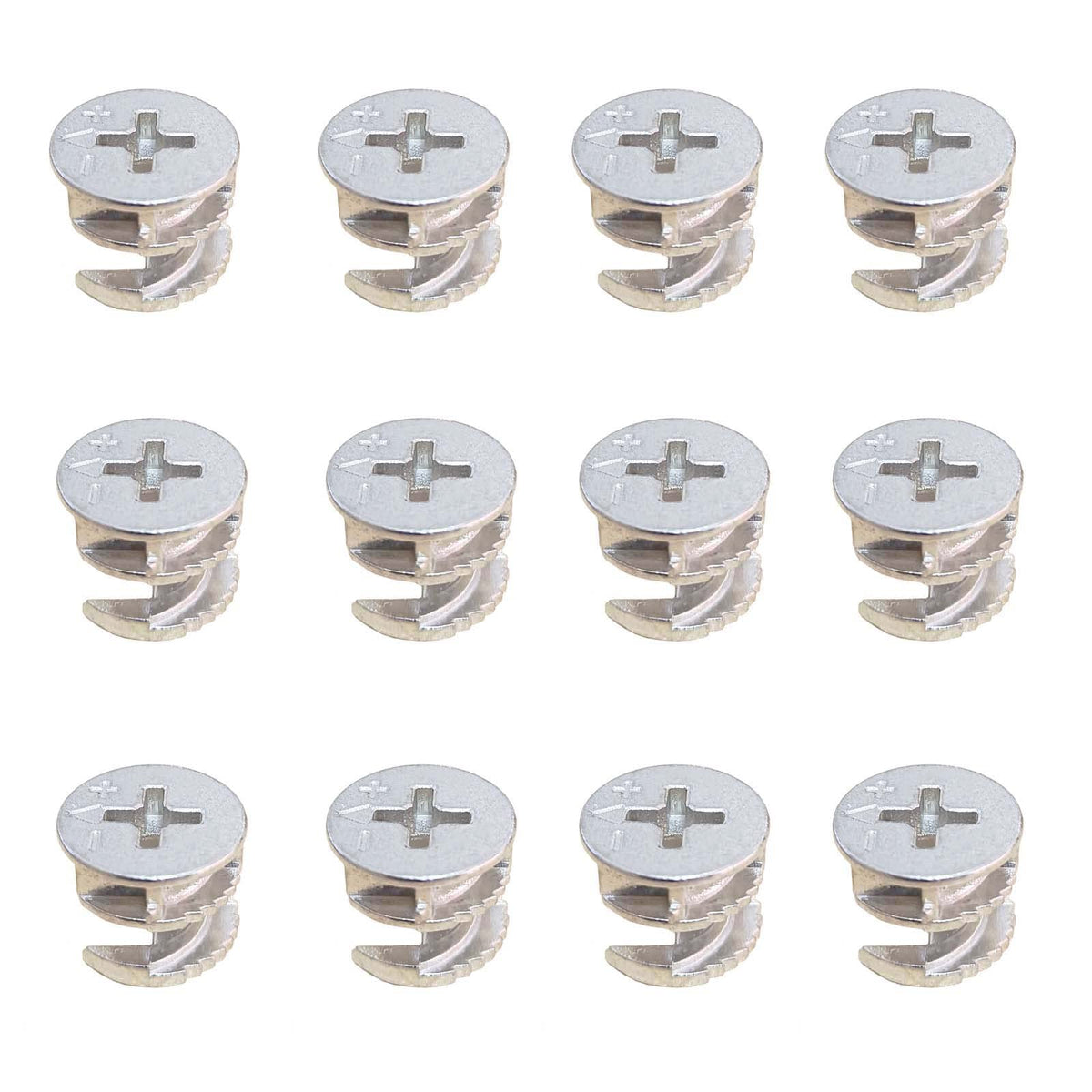 Medsuo 12Pcs Furniture Connecter Cam Lock Fittings 15Mm X 11Mm Cam Lock Nuts For Cabinet Drawer Dresser Wardrobe Furniture Panel Connecting
