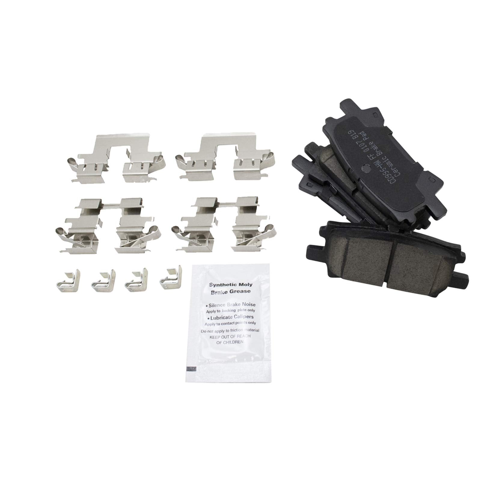 Trq Rear Brake Pad & Rotor Kit Brake Pads Brake Rotor Ceramic Premium G-Coated Compatible With 2004-2006 Lexus Rx330 2007-2009 R