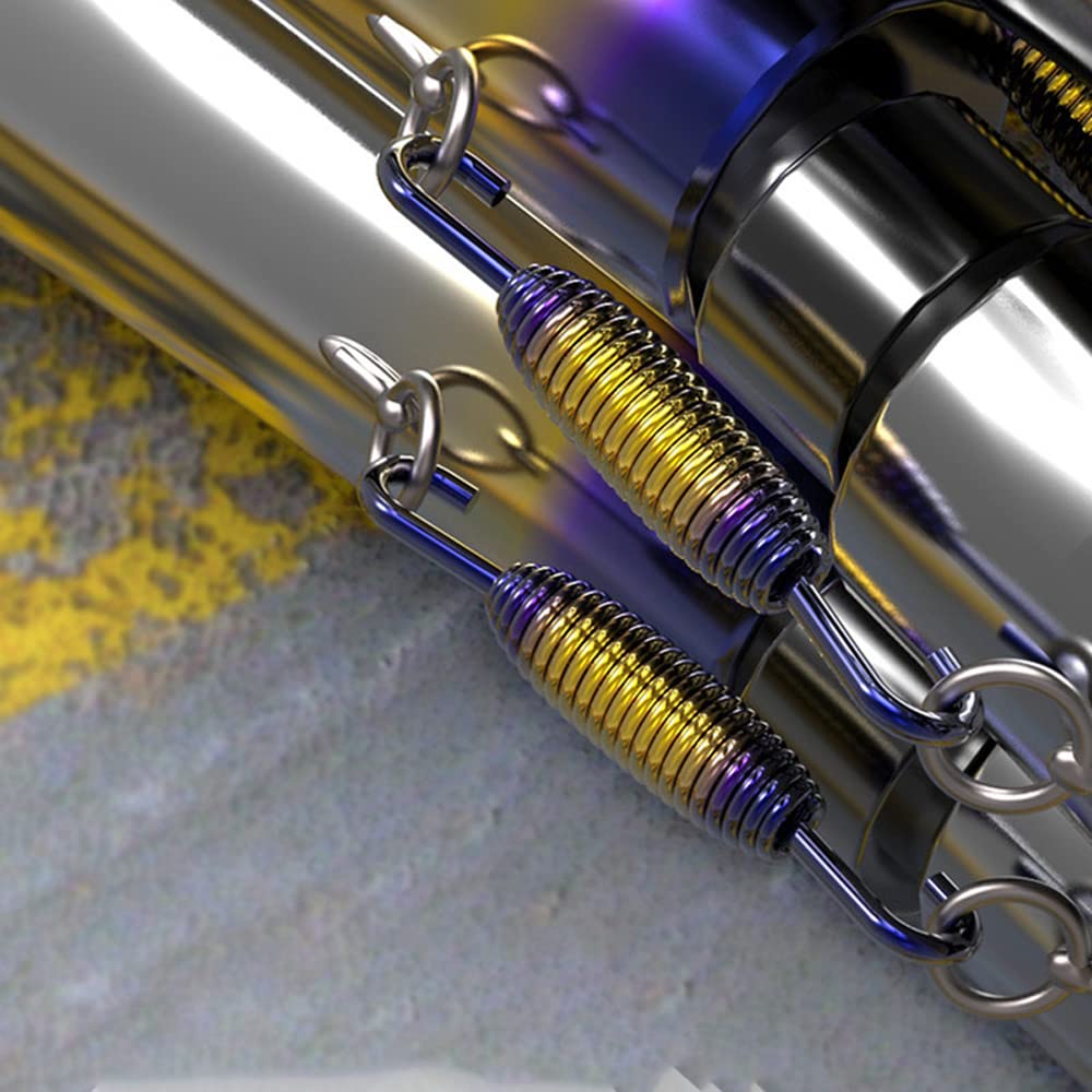 Motorcycle Exhaust Springs 58mm /2.28'' 4 Pcs, Exhaust Spring Fasteners 4 Pcs, Exhaust Pipe Muffler Swivel Spring, Exhaust Pipe