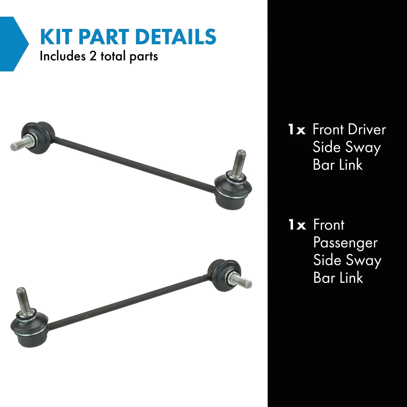 Trq Front Sway Bar Stabilizer Link Set Compatible With 2001-2003 Bmw 525I 1997-2000 528I 530I