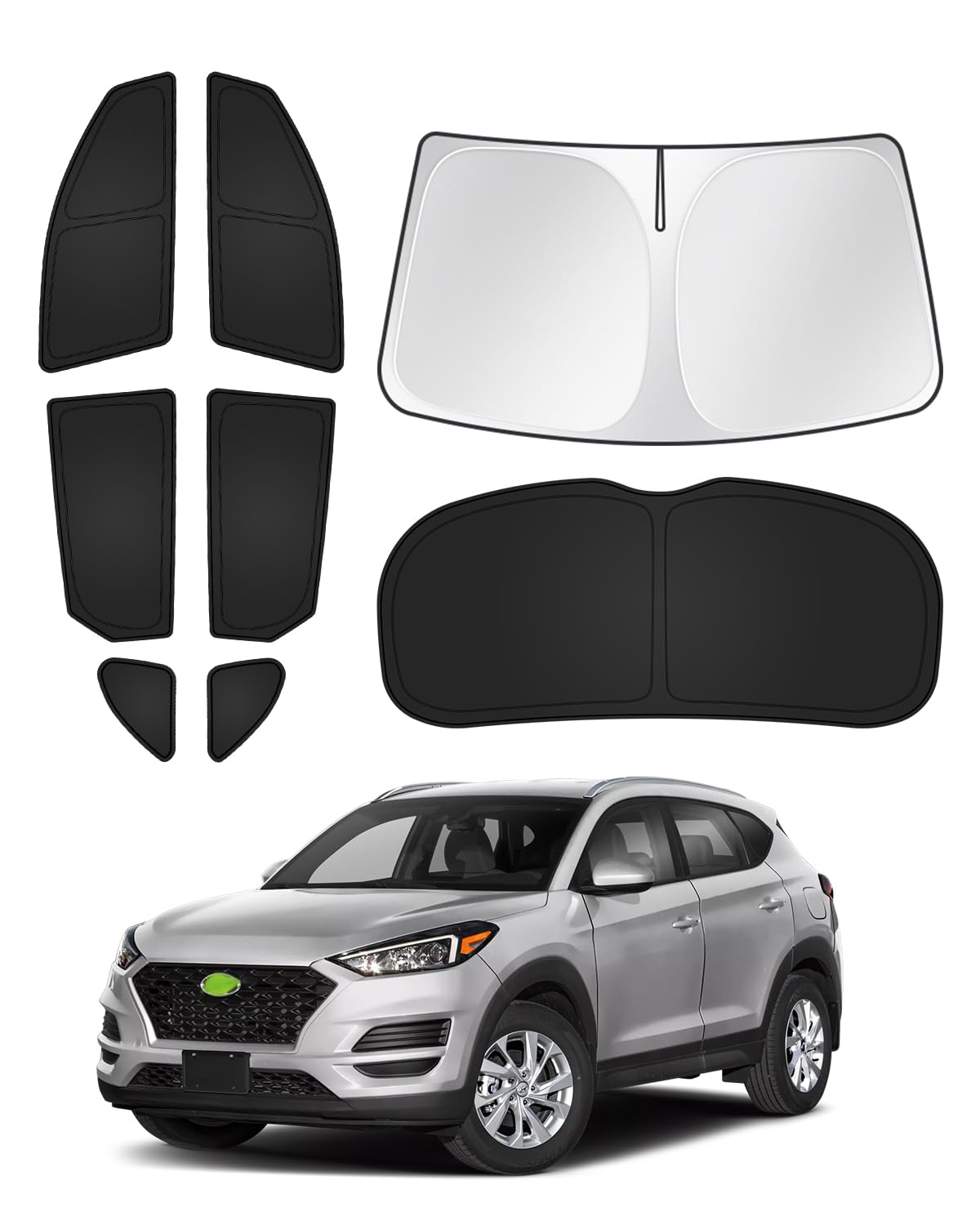 Canvcle Sunshades For Hyundai Tucson 2016-2021 Accessories Windshield Sun Shade Side Rear Window Shade Cover Sun Visor Shield Pr