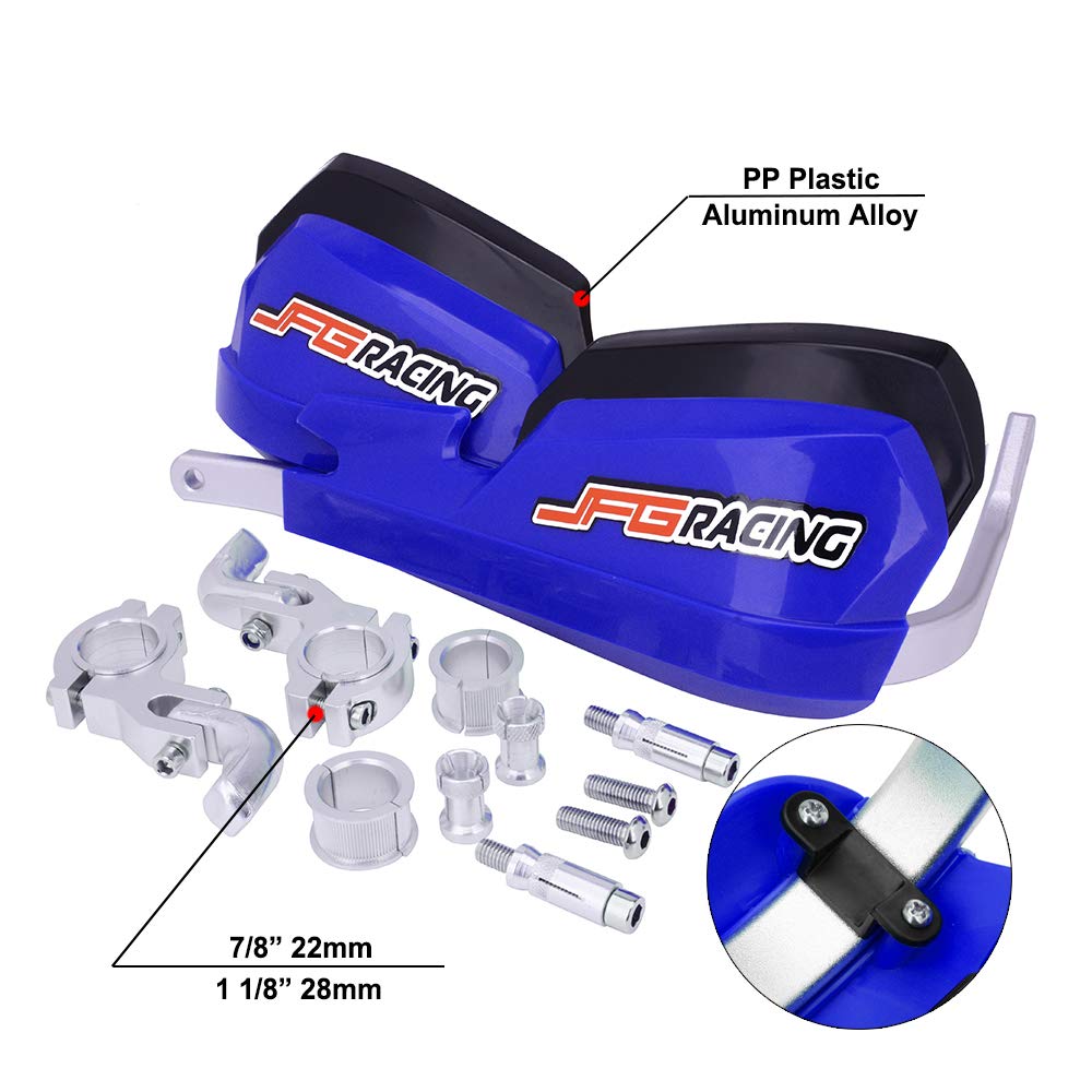 Jfg Racing Handguards Dirt Bike Hand Guards - Universal For 7/8In And 1 1/8In Handlebar - For Dirt Bike For Motocross Enduro Supermoto(Blue)