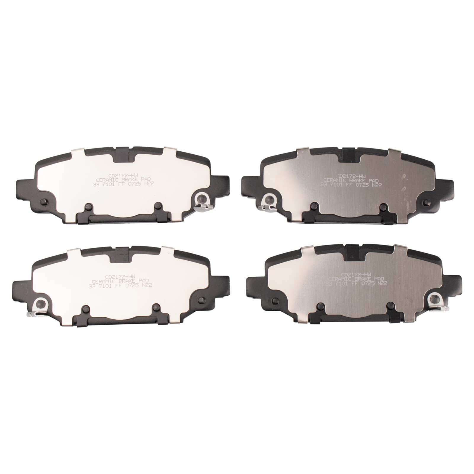 TRQ Rear Brake Pads Ceramic Compatible with 2018-2020 Jeep Wrangler