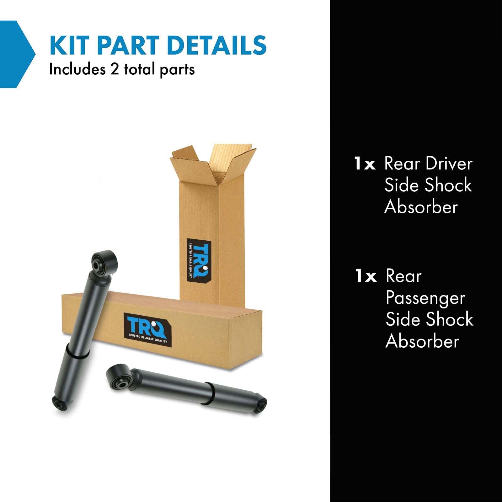 Trq Rear Shock Absorber Set Compatible With 2001-2002 Acura Mdx 1999-2004 Honda Odyssey 2003-2008 Pilot
