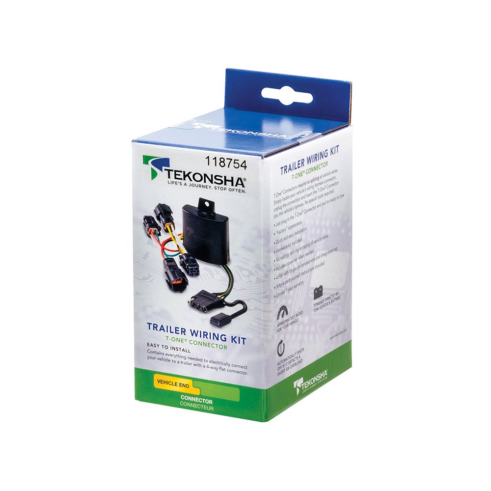 Tekonsha T-One T-Connector Harness, 4-Way Flat, Compatible With Select Volkswagen Atlas
