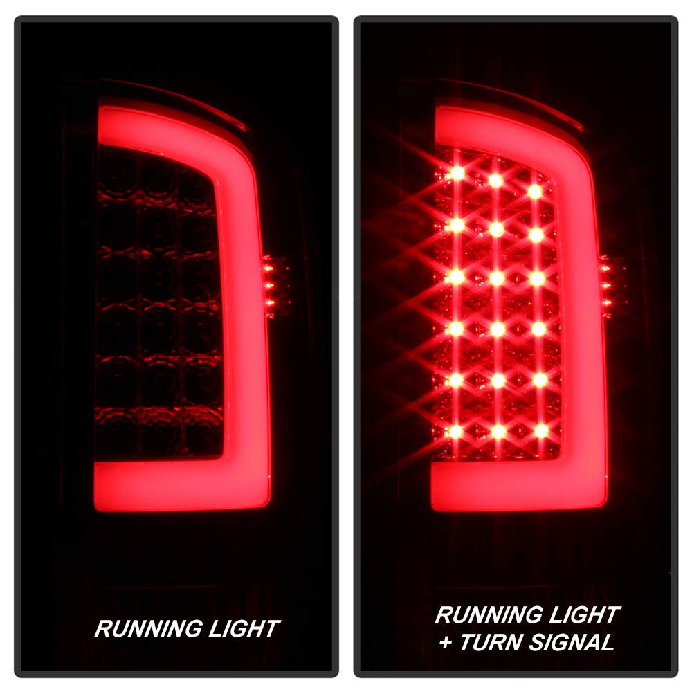 Acanii - For Red 2002-2006 Dodge Ram 1500 03-06 Ram 2500 3500 Led Bar Tail Lights Brake Lamps