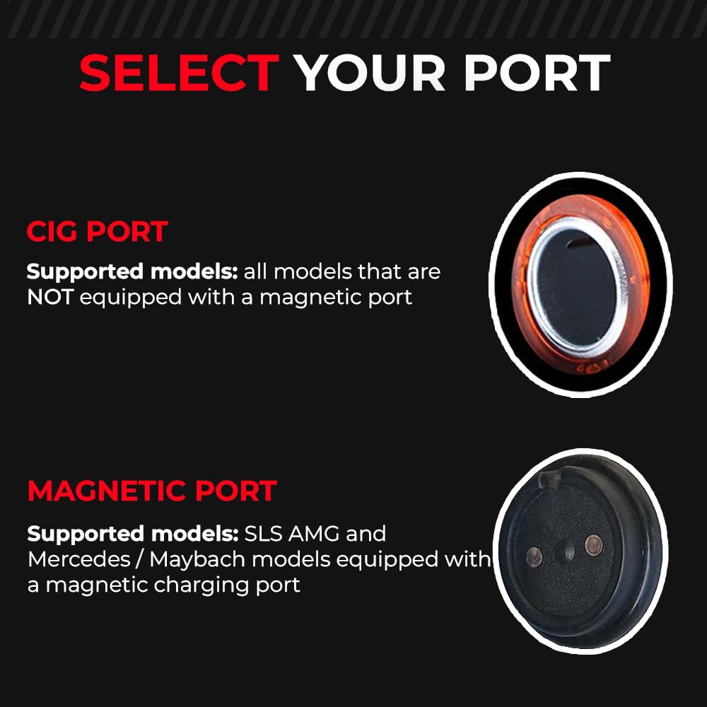 Jmr Battery Charger For Mercedes-Benz Amg Gt S Class G E C Gle Cls All Models Trickle Charger Conditioner Maintainer (12V Cig Port, Add Lithium Mode)