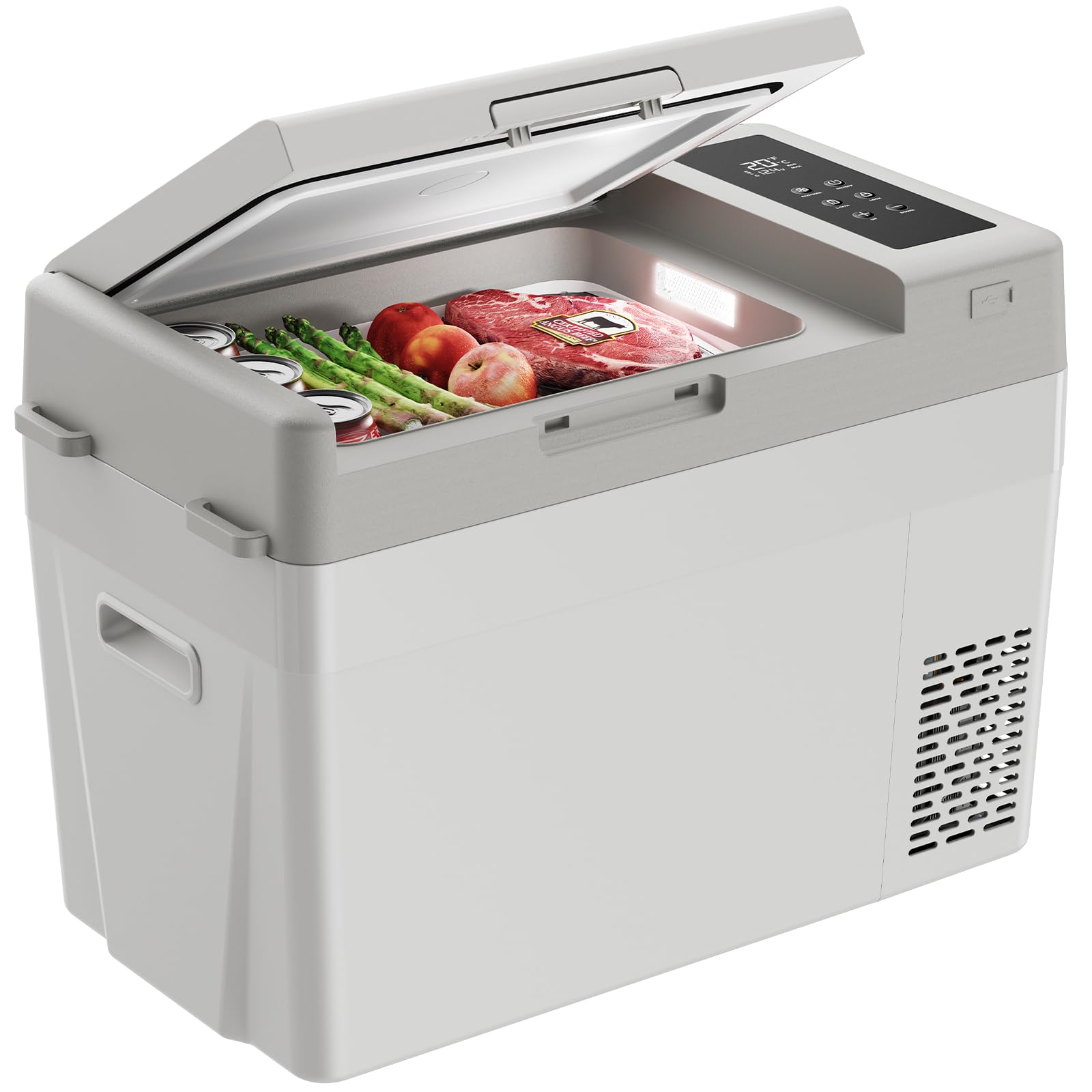 Marsail 12 Volt Refrigerator 12V Car Fridge 32QT Portable Freezer Compressor Cooler -4F68F, 12/24V DC 110~240 Volt AC, for Campi