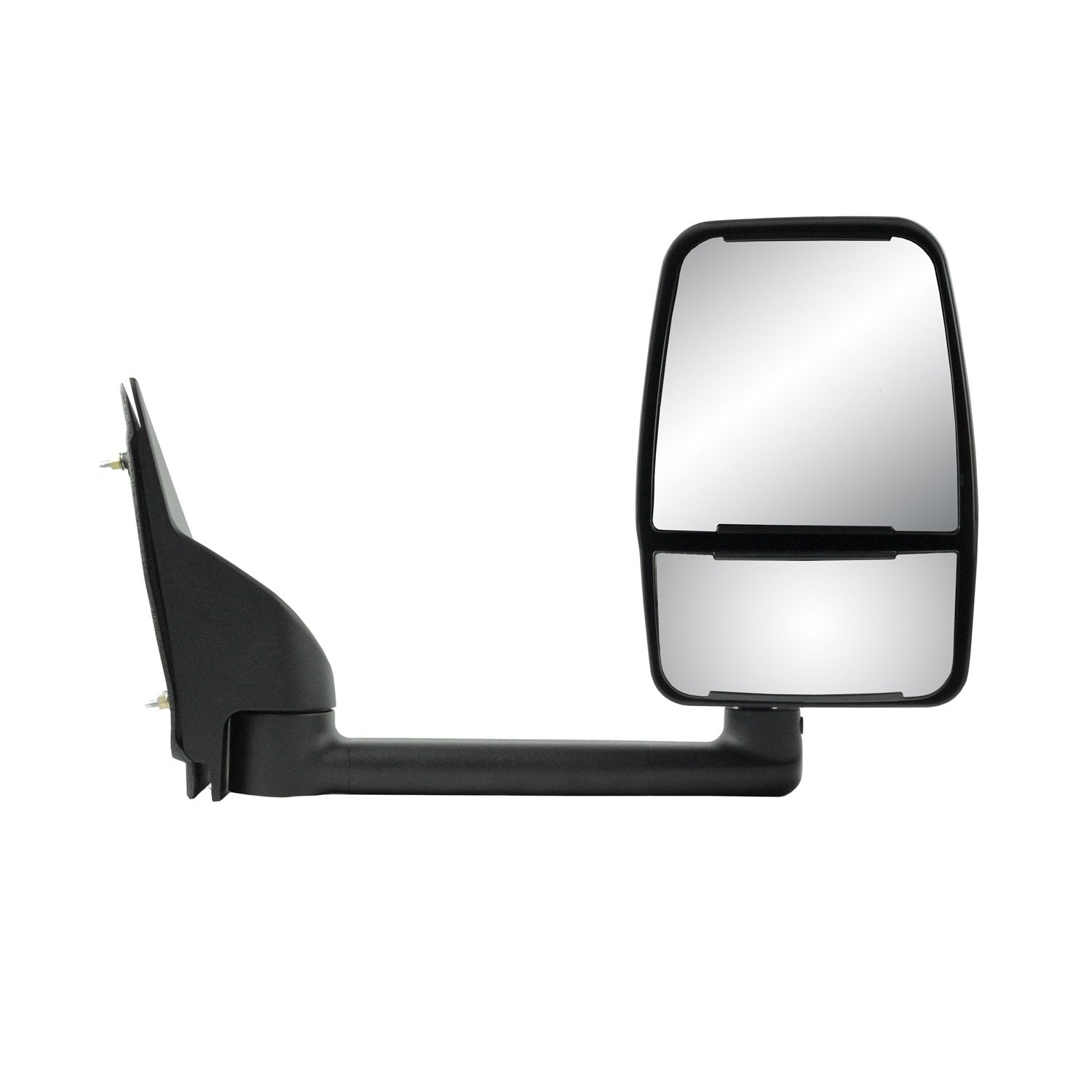 Fit System Passenger Side Towing Mirror for Chevrolet Express Van/GMC Savana Full Size Van, Textured Black w/PTM Cover, Dual Len