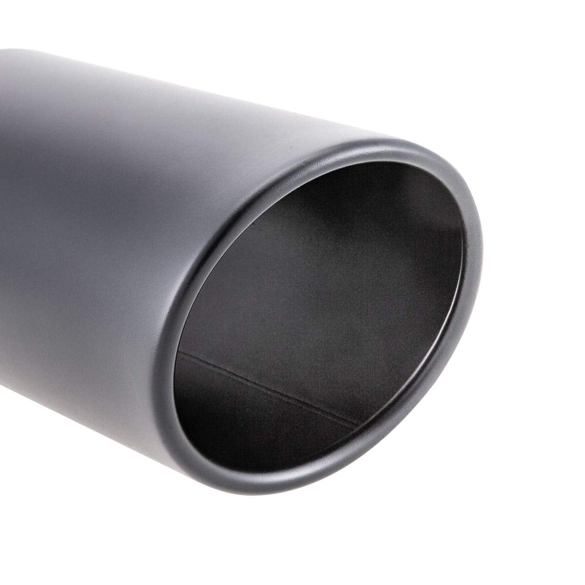 LCGP 5'' Inlet Exhaust Tip, 6'' Outlet 15'' Long Bolt On Stainless Steel Diesel Exhaust Tailpipe Black