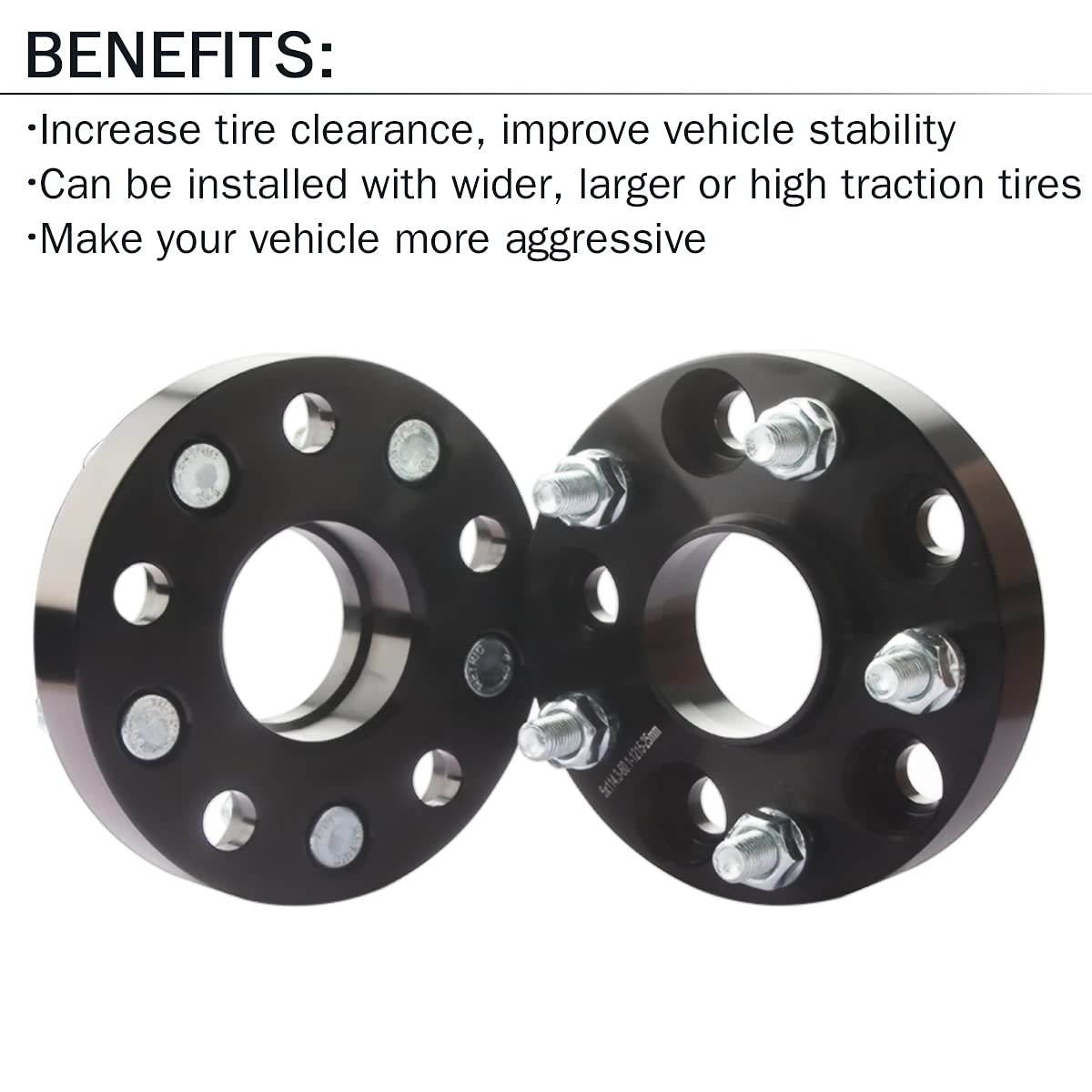 Gasupply 1'' 5X4.5 Hubcentric Wheel Spacers 25Mm 5X114.3 60.1Mm Hub Bore 12X1.5 Studs, For Toyota Tacoma 2Wd X-Runner Rav4 Camry