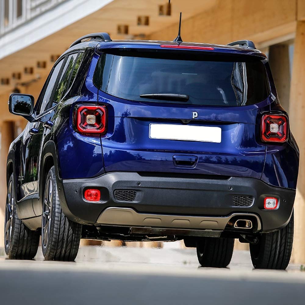 Oubolun Front Grill Grille Inserts For Jeep Renegade 2019-2021 Car Exterior Accessories Abs Grill Guard Cover Trim - Chrome Silv