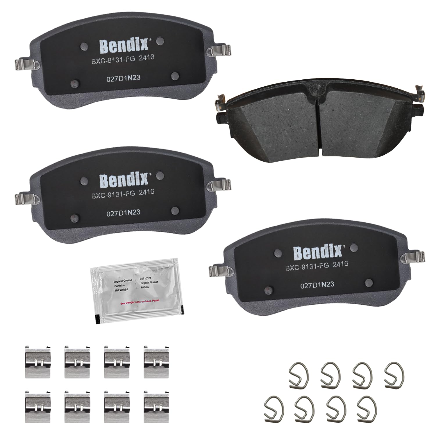 Bendix Priority1 Cfc2416 Ceramic Front Brake Pads For Jaguar E-Pace 2022-2021, Land Rover Discovery Sport 2021, Range Rover Evoq