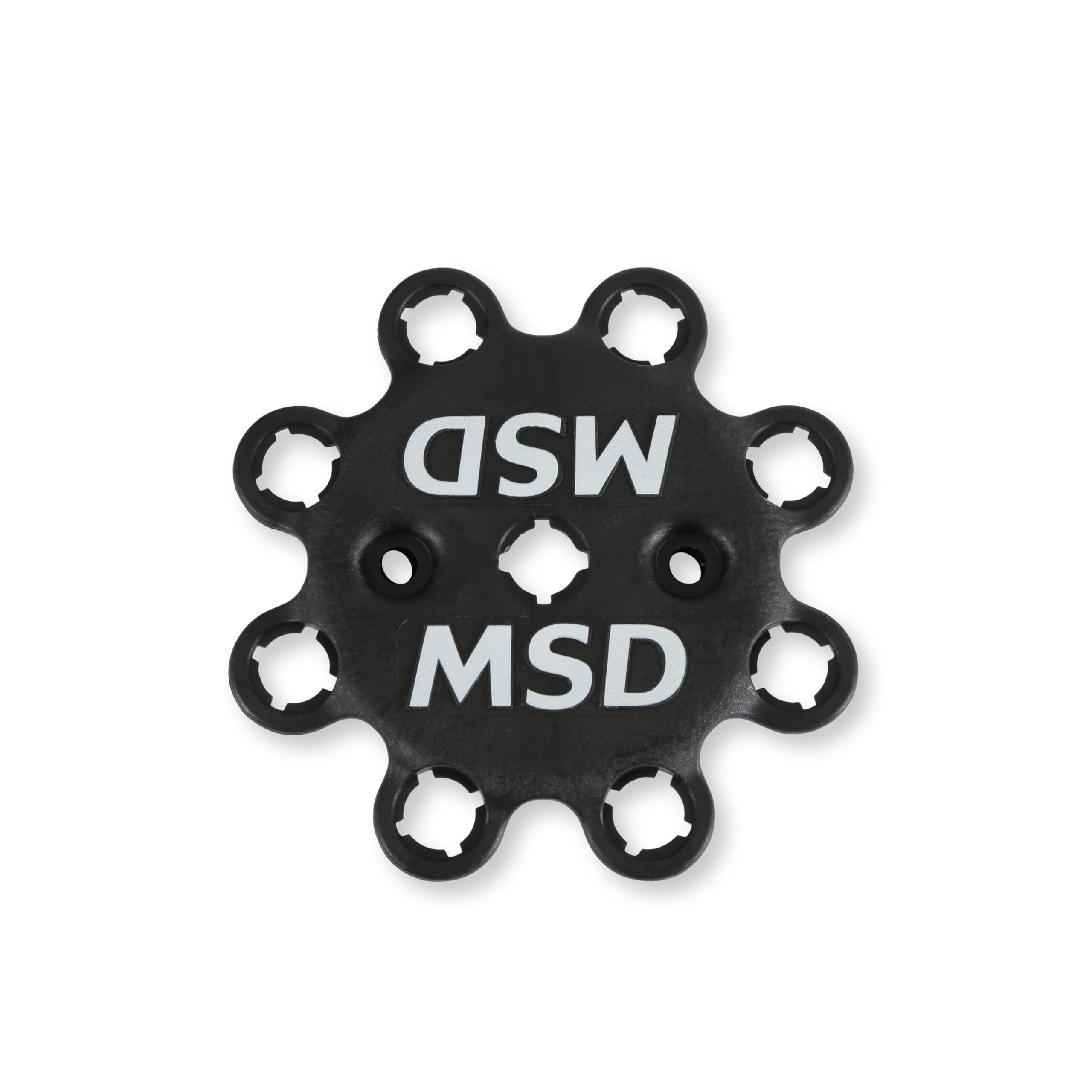 Msd 84333 Black, V8 Distributor Cap With Hei Terminals And Spark Plug Wire Retainer