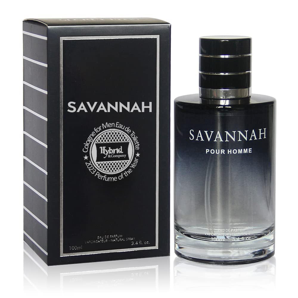 Hybrid & Company SAVANNAH Cologne for Men Eau De Toilette Natural Spray Masculine Scent 3.4 Fl Oz-New