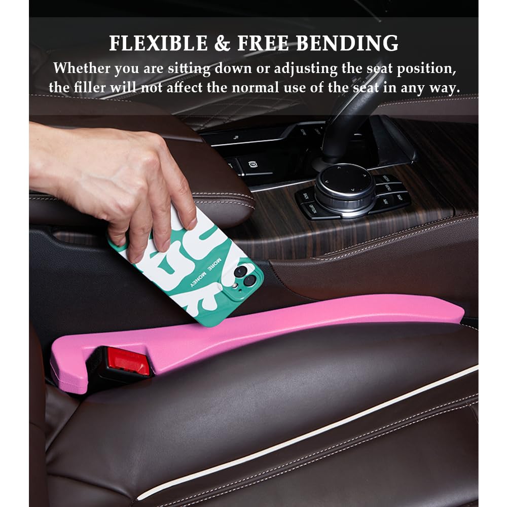 Ihotder 2Pcs Car Seat Gap Filler,Super Flexible Car Side Seat Gap Filler Car Interior Accessories,Universal Ccar Organizer Betwe