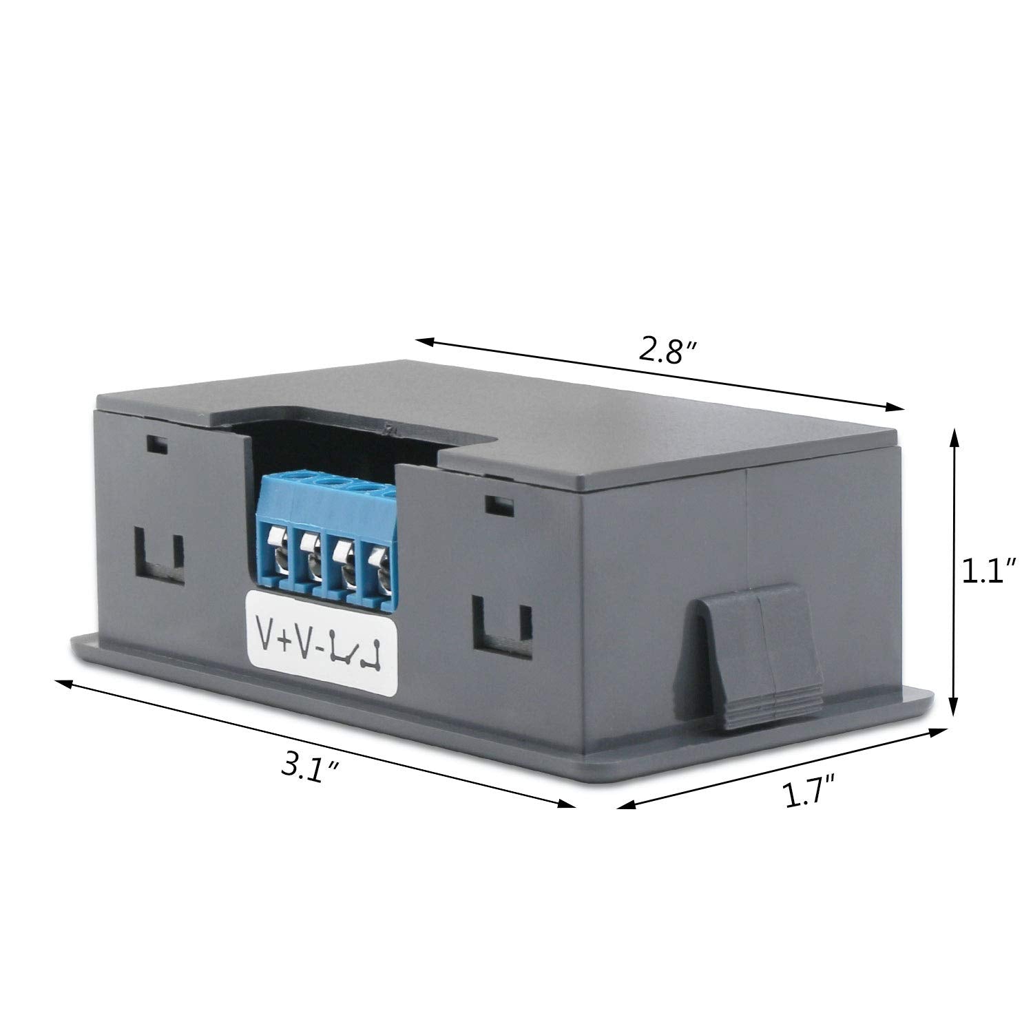 Drok Delay Relay Module, Dc 6-30V Timer Relay 12V 24V 0.01S-9999Min 50Ma Digital Timer Cycle Delay Switch Module Ac 220V Power On-Off Controller With Lcd Display Switch Button Case