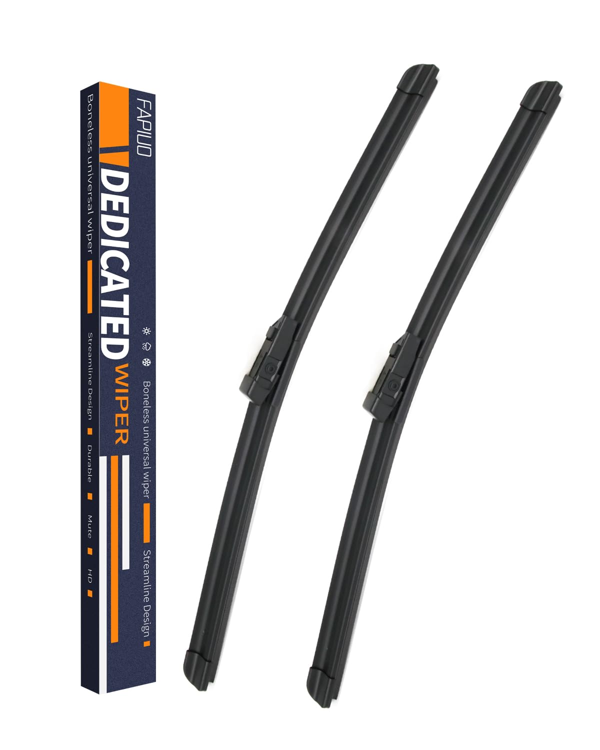 Replacement For Tesla Model 3 2017-2022, Model Y 2020 2021 2022 Silent Wipers -Fapiuo Front Windshield Wipers 26''+19'' Blade Se