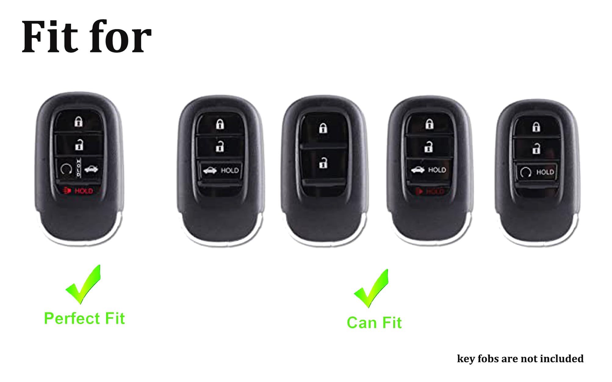 Arruweer Key Fob Cover For Honda Soft Tpu Key Fob Case Holder Protector Compatiable With 2022 2023 Honda Accord Civic Hr-V Cr-V