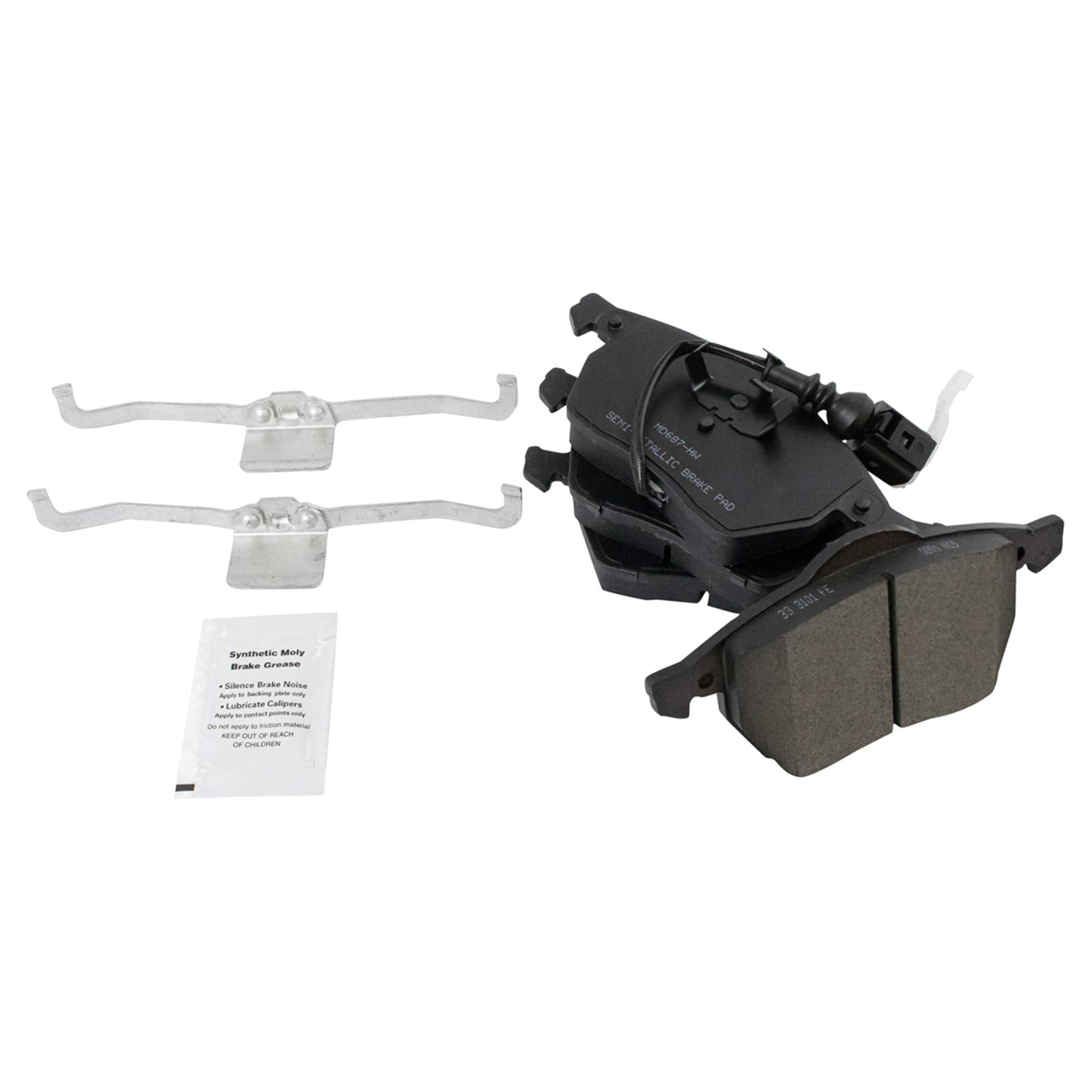 Trq Front Brake Pad & Rotor Kit Brake Pads Brake Rotor Semi-Metallic Compatible With 1999-2010 Volkswagen Beetle 2000-2006 Golf